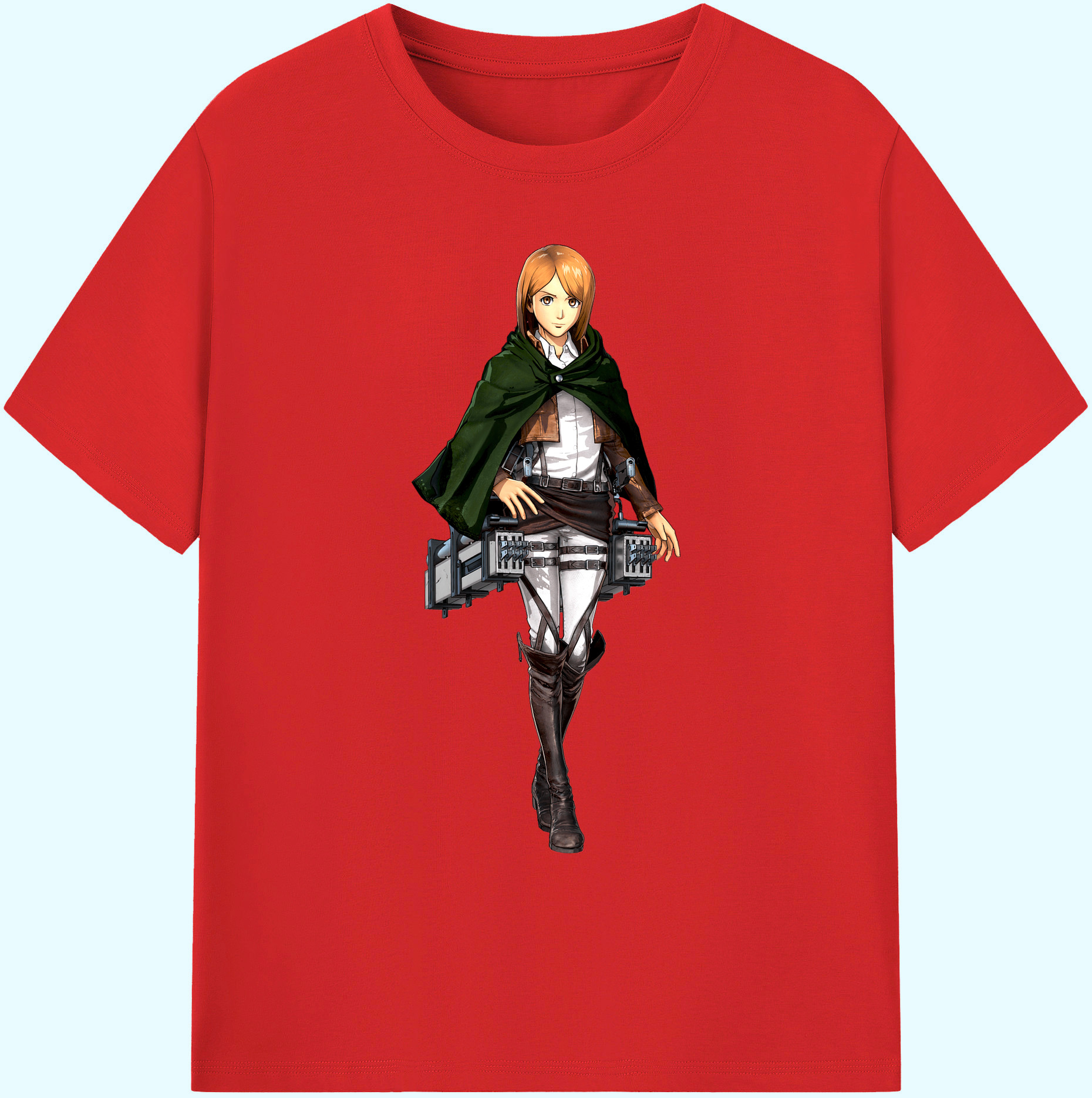 （画像用） 進撃の巨人 ペトラ·ラル Attack on Titan Petra Rall 綿100％ メンズ半袖Tシャツ｜肌触りやわらか＆通気性