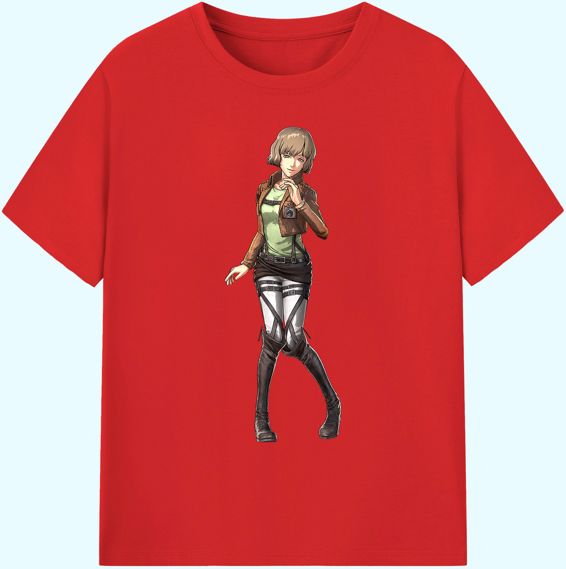 （画像用） 進撃の巨人 ヒツチ Attack on Titan Hitch 綿100％ メンズ半袖Tシャツ｜肌触りやわらか＆通気性