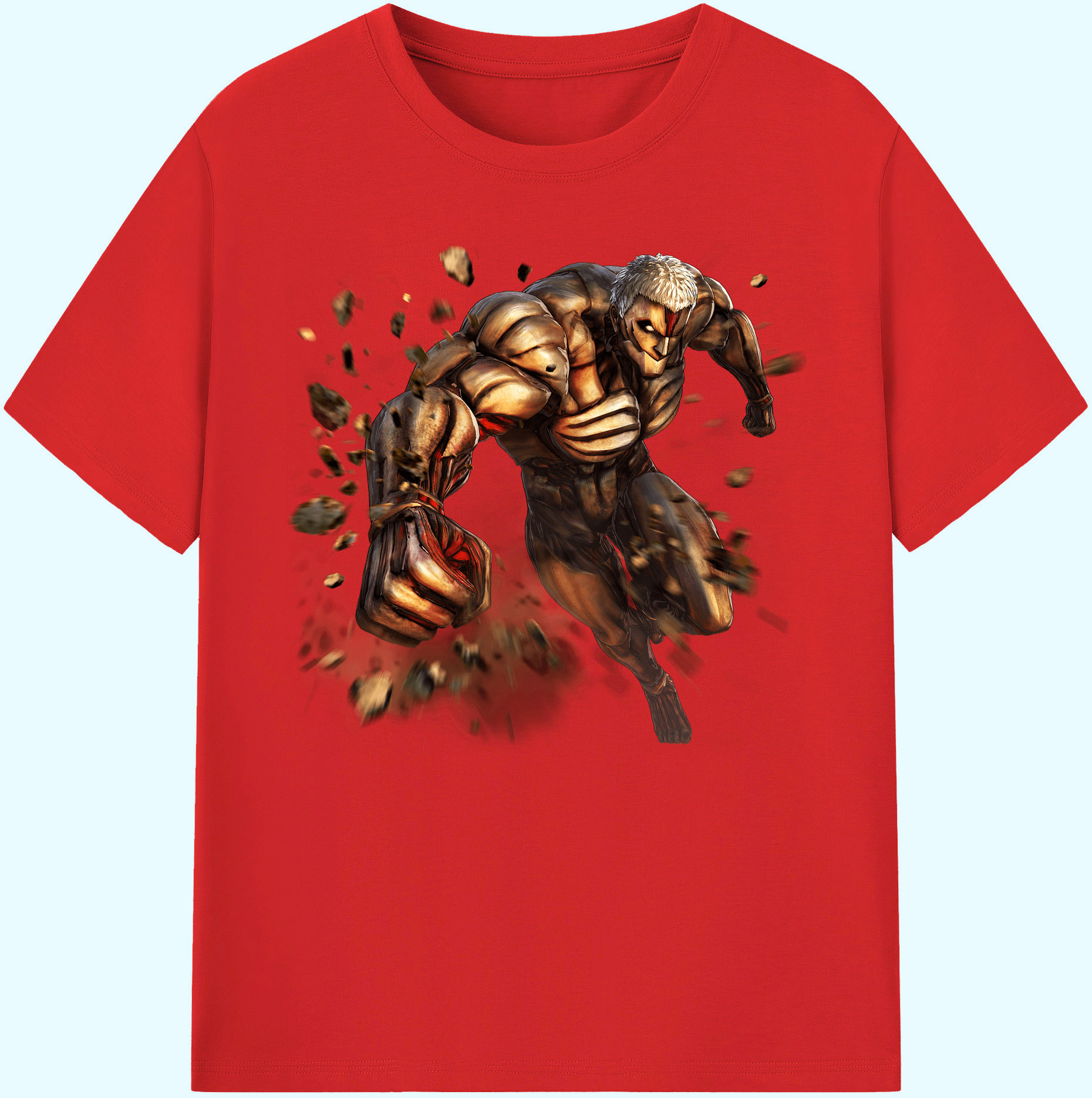 （画像用） 進撃の巨人 Attack on Titan 綿100％ メンズ半袖Tシャツ｜肌触りやわらか＆通気性
