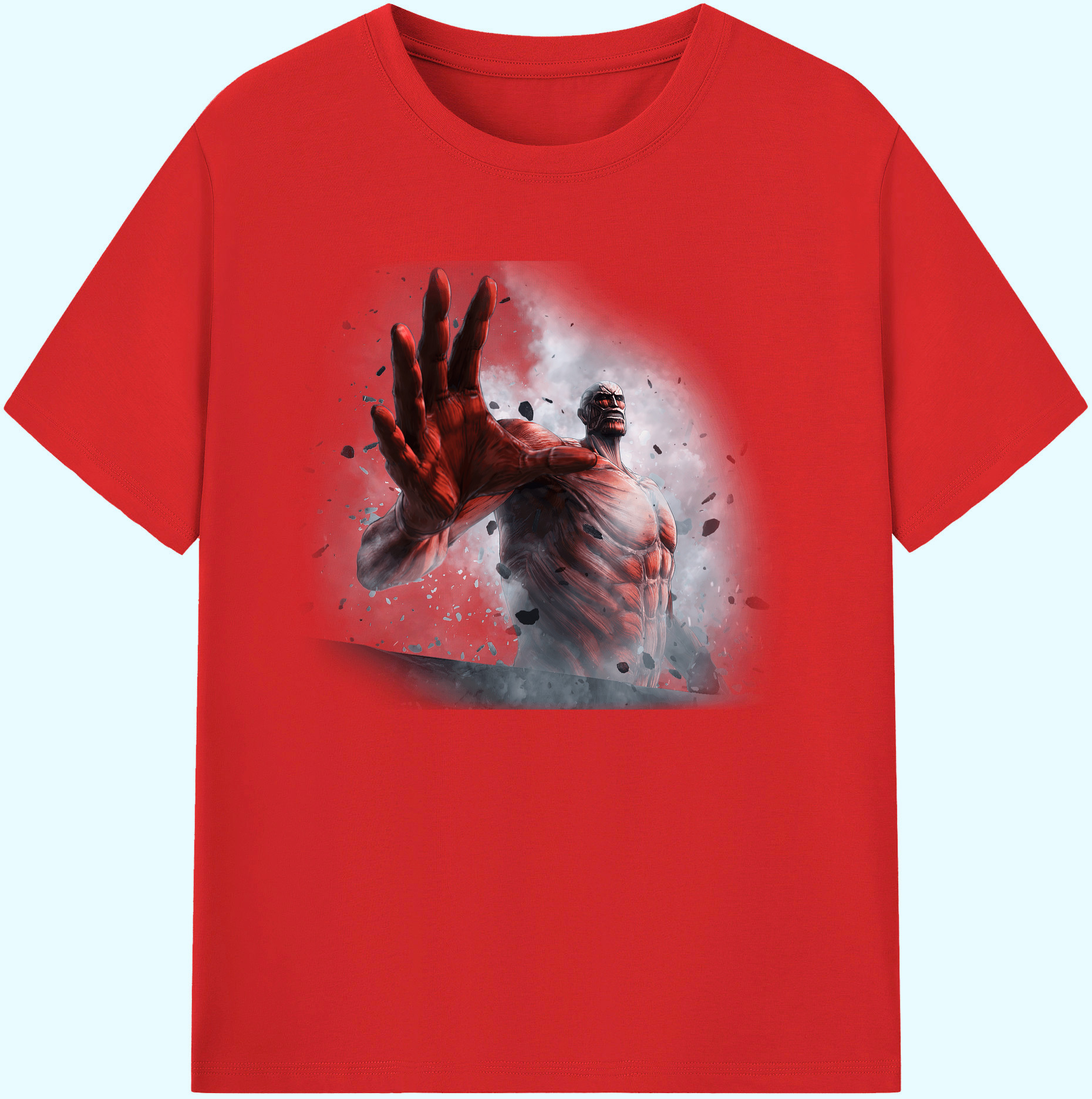 （画像用） 進撃の巨人 Attack on Titan 綿100％ メンズ半袖Tシャツ｜肌触りやわらか＆通気性