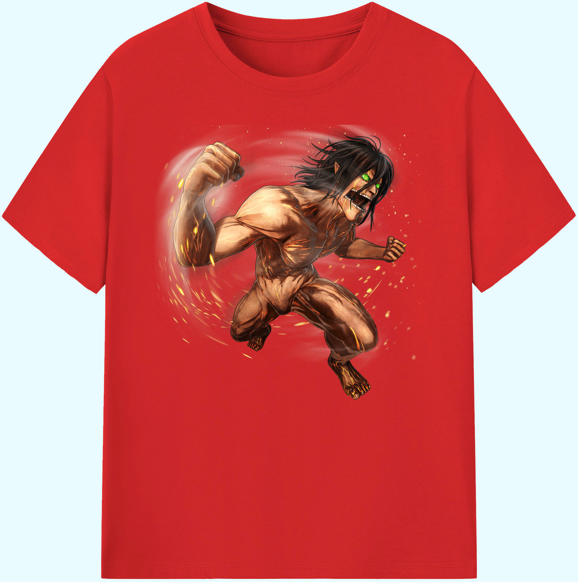 （画像用） 進撃の巨人 Attack on Titan 綿100％ メンズ半袖Tシャツ｜肌触りやわらか＆通気性