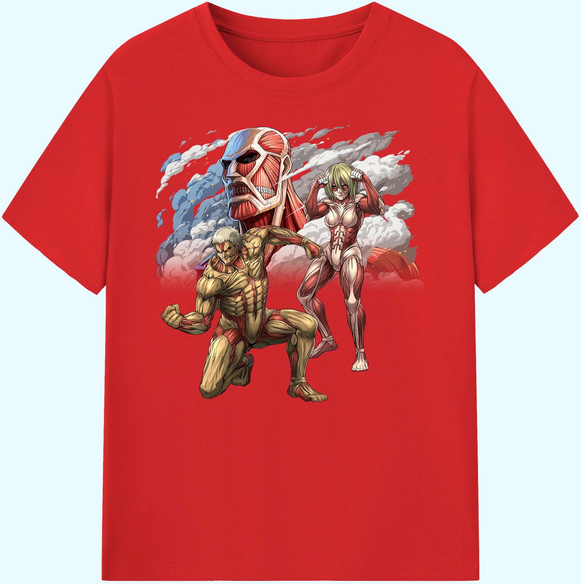 （画像用） 進撃の巨人 Attack on Titan 綿100％ メンズ半袖Tシャツ｜肌触りやわらか＆通気性