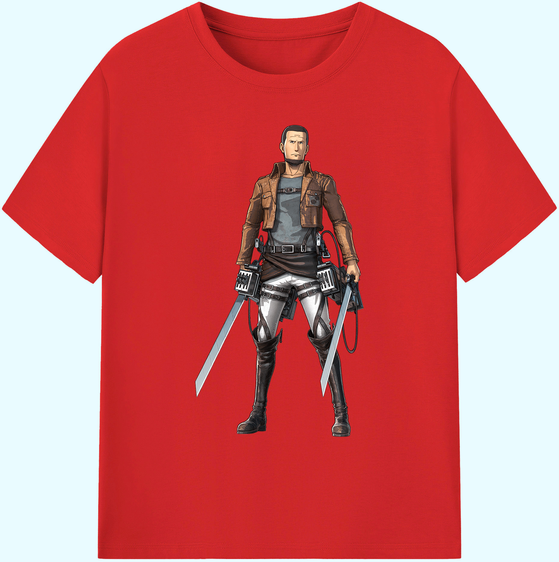 （画像用） 進撃の巨人 Attack on Titan 綿100％ メンズ半袖Tシャツ｜肌触りやわらか＆通気性