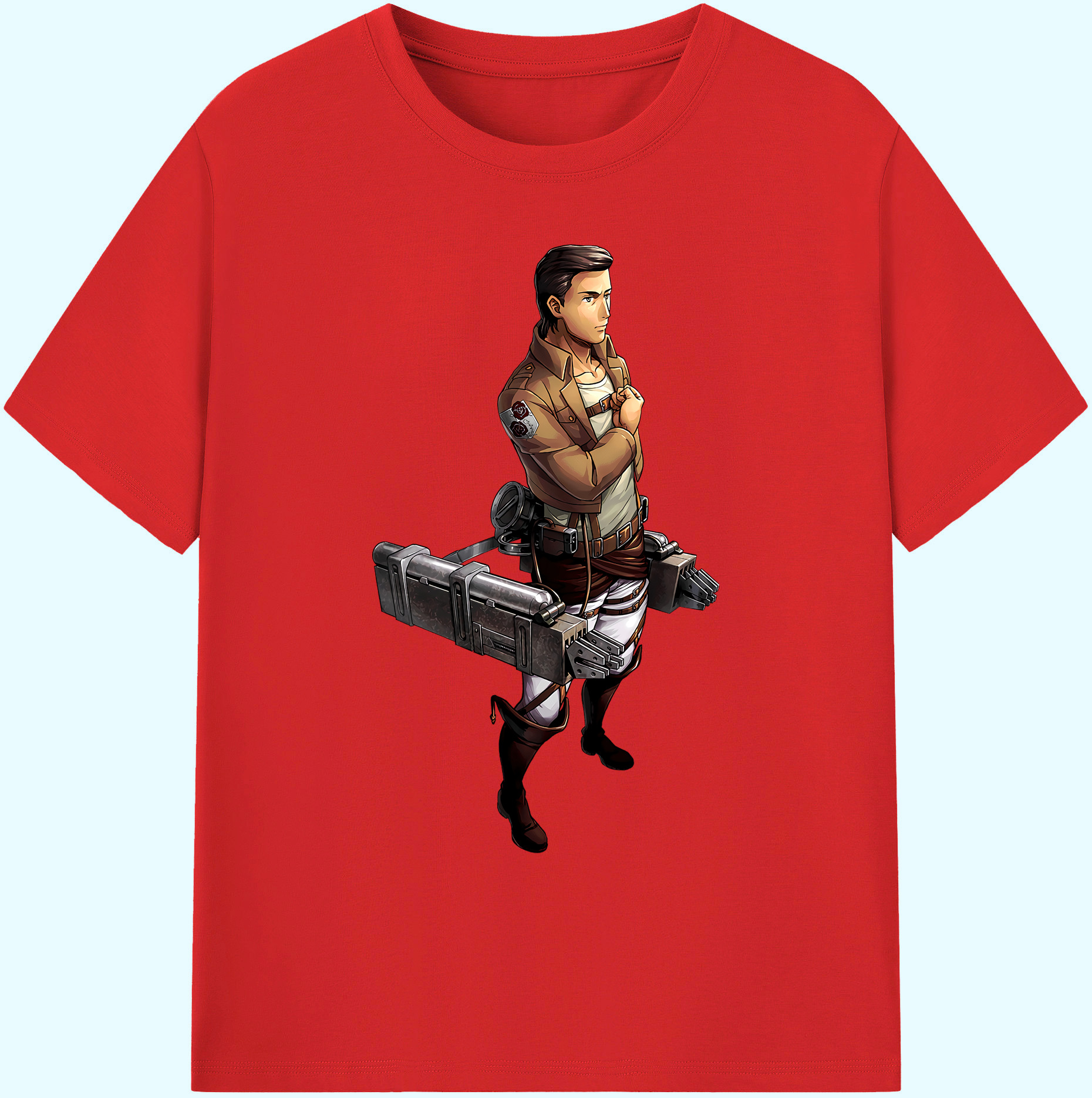 （画像用） 進撃の巨人 Attack on Titan 綿100％ メンズ半袖Tシャツ｜肌触りやわらか＆通気性