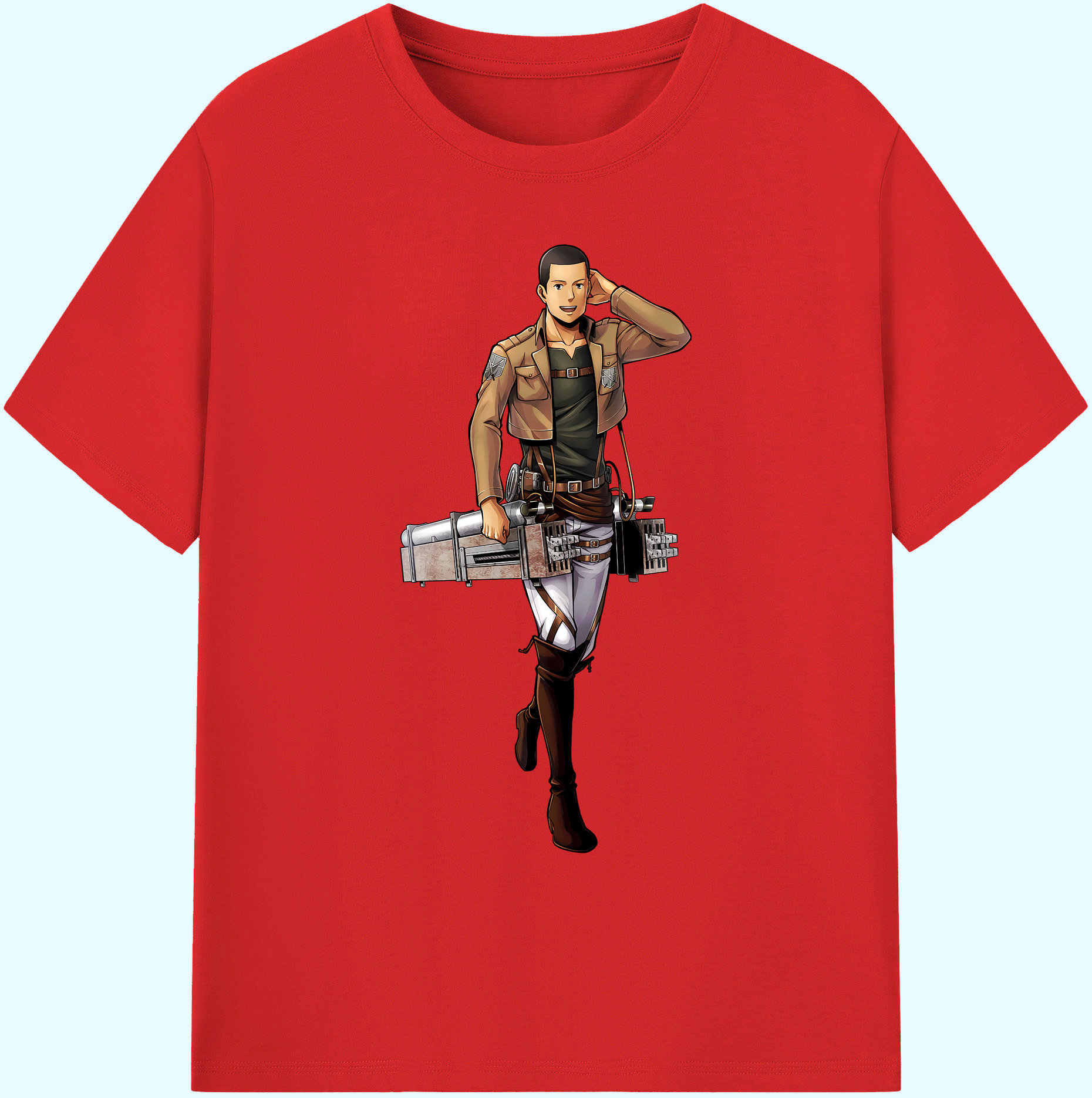 （画像用） 進撃の巨人 Attack on Titan 綿100％ メンズ半袖Tシャツ｜肌触りやわらか＆通気性