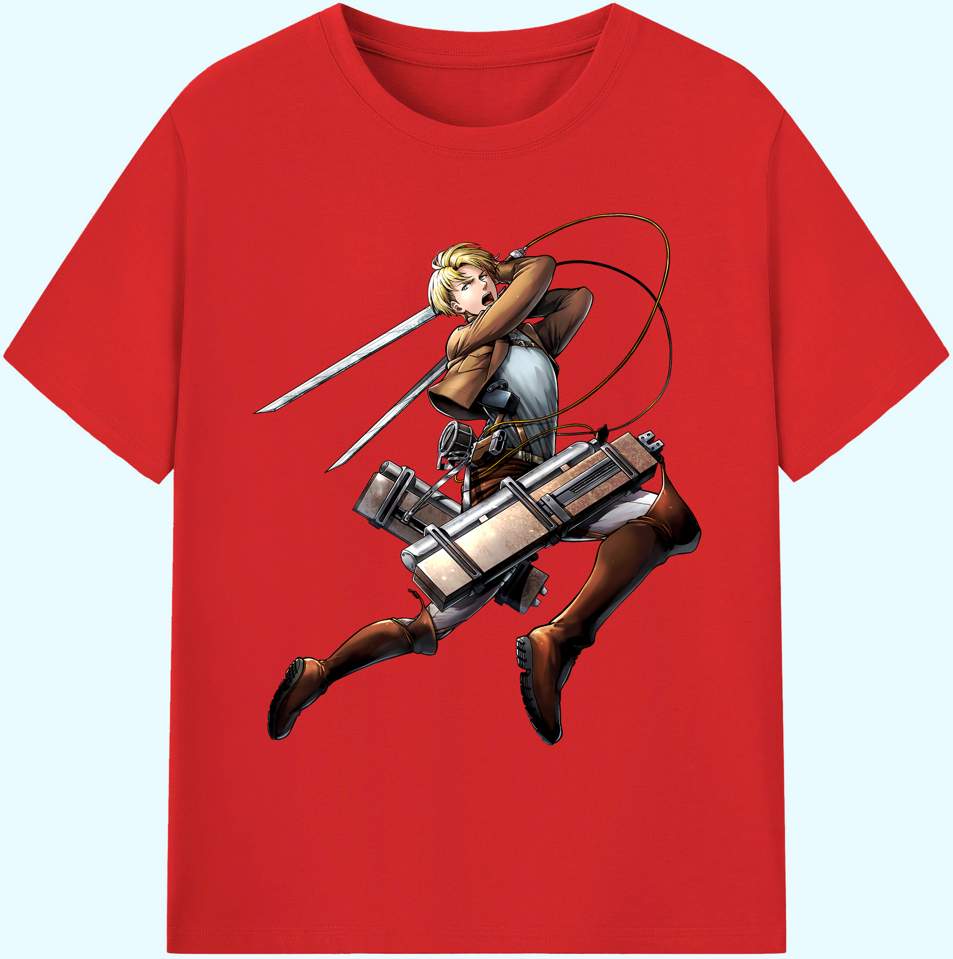 （画像用） 進撃の巨人 Attack on Titan 綿100％ メンズ半袖Tシャツ｜肌触りやわらか＆通気性