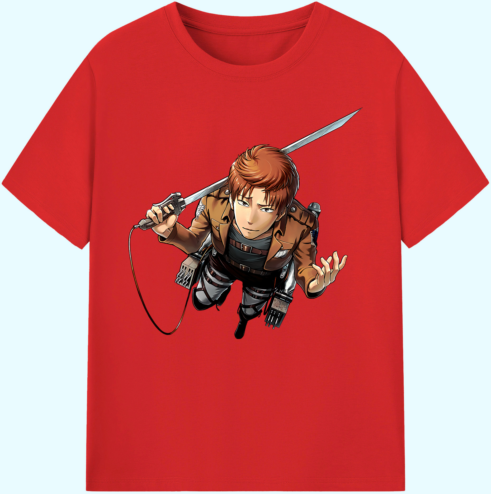 （画像用） 進撃の巨人 Attack on Titan 綿100％ メンズ半袖Tシャツ｜肌触りやわらか＆通気性