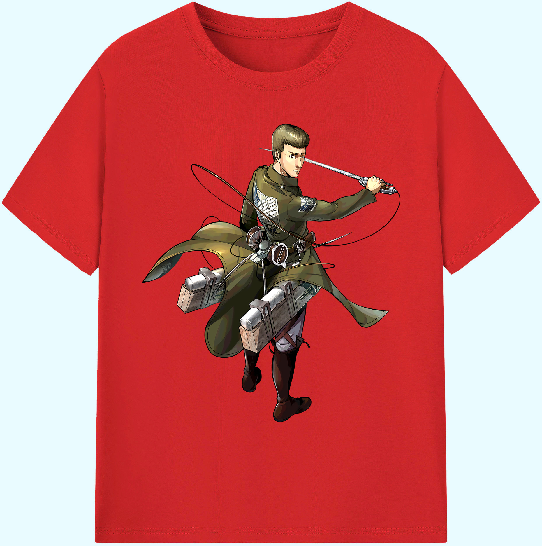 （画像用） 進撃の巨人 Attack on Titan 綿100％ メンズ半袖Tシャツ｜肌触りやわらか＆通気性