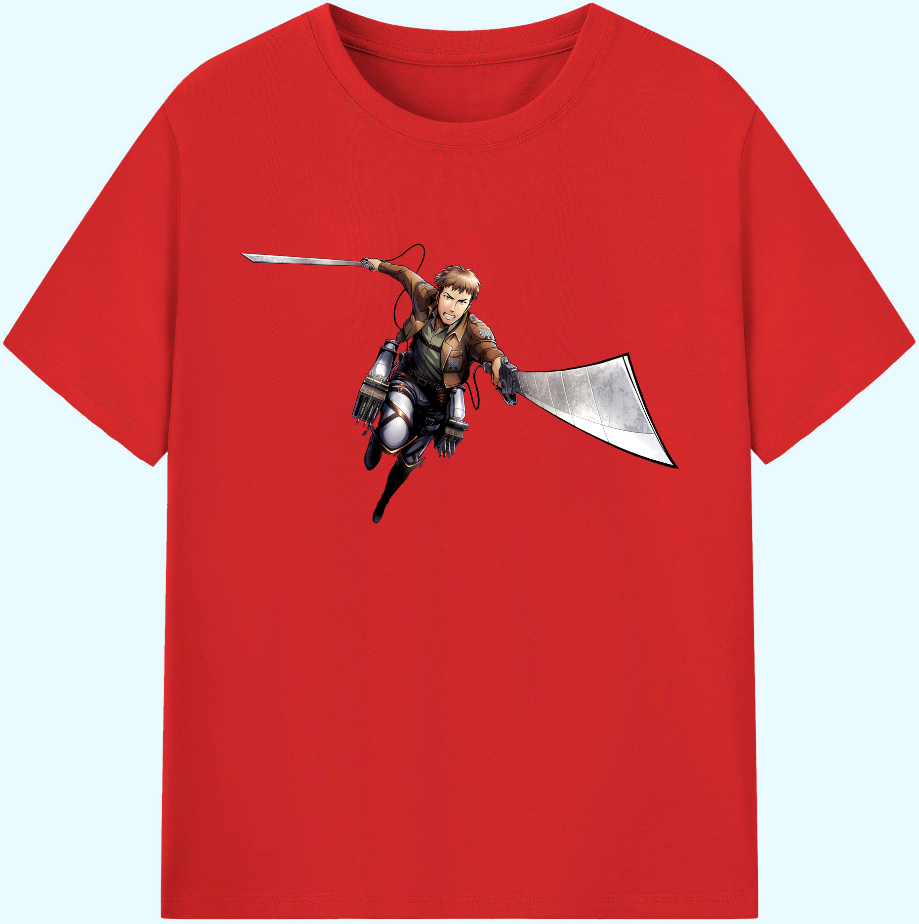（画像用） 進撃の巨人 Attack on Titan 綿100％ メンズ半袖Tシャツ｜肌触りやわらか＆通気性