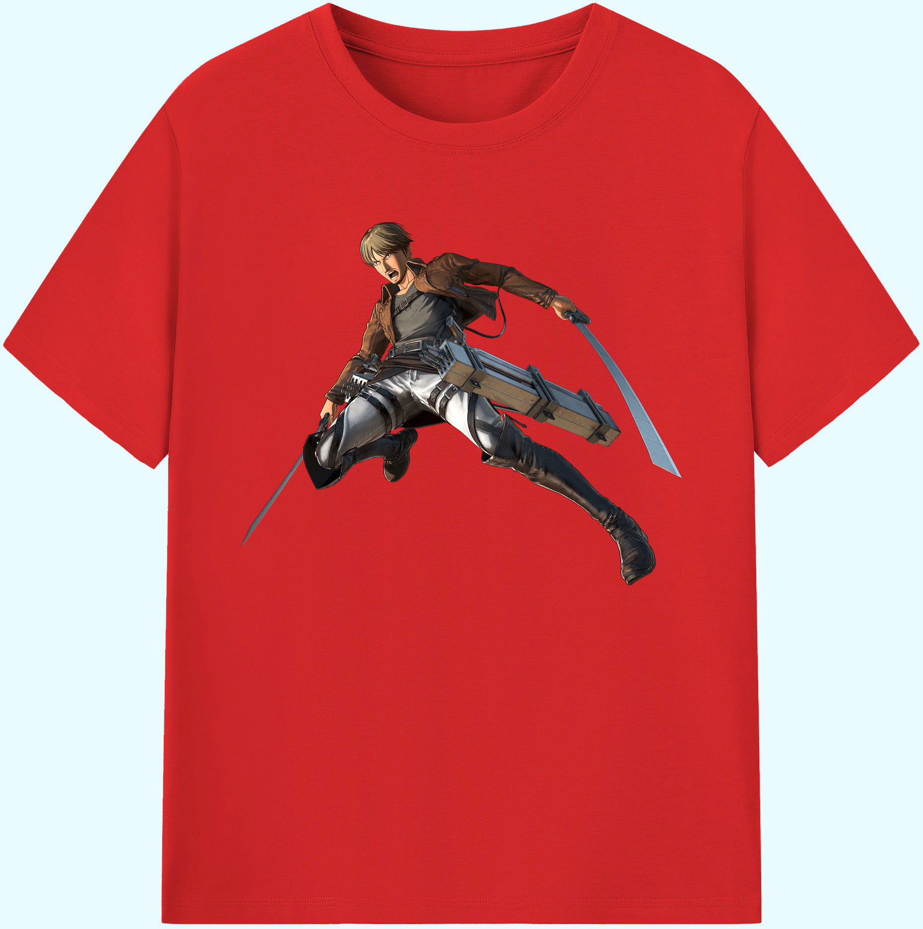（画像用） 進撃の巨人 Attack on Titan 綿100％ メンズ半袖Tシャツ｜肌触りやわらか＆通気性