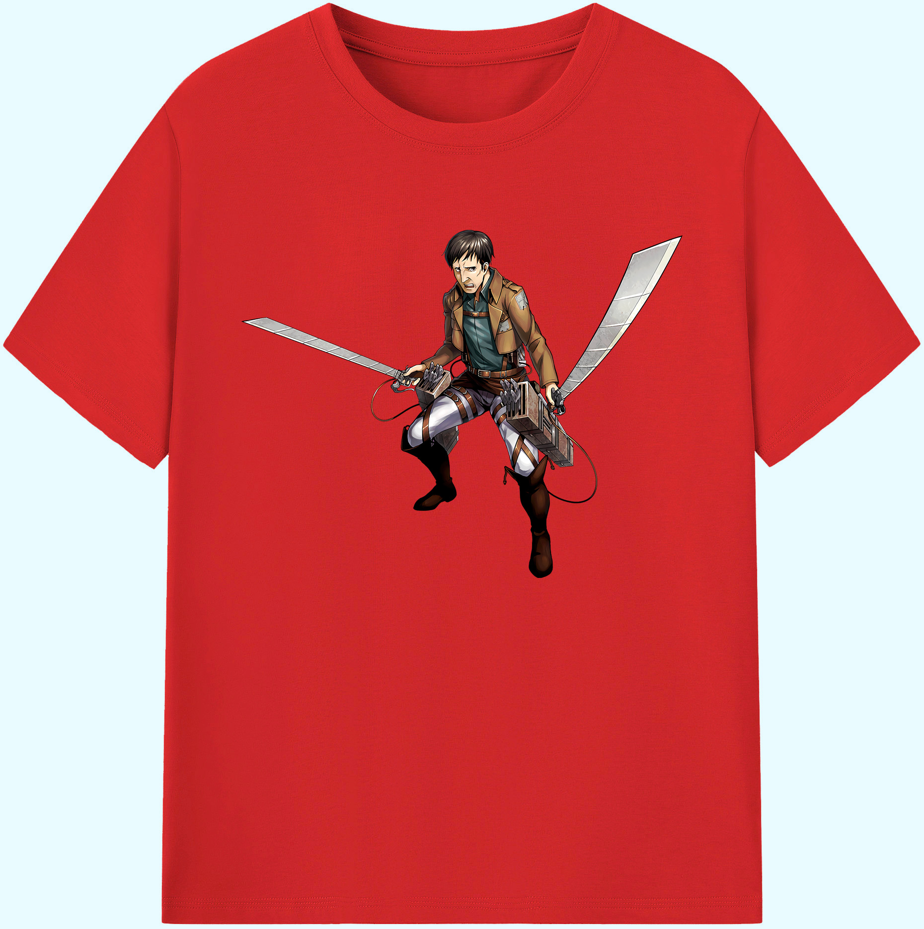 （画像用） 進撃の巨人 Attack on Titan 綿100％ メンズ半袖Tシャツ｜肌触りやわらか＆通気性