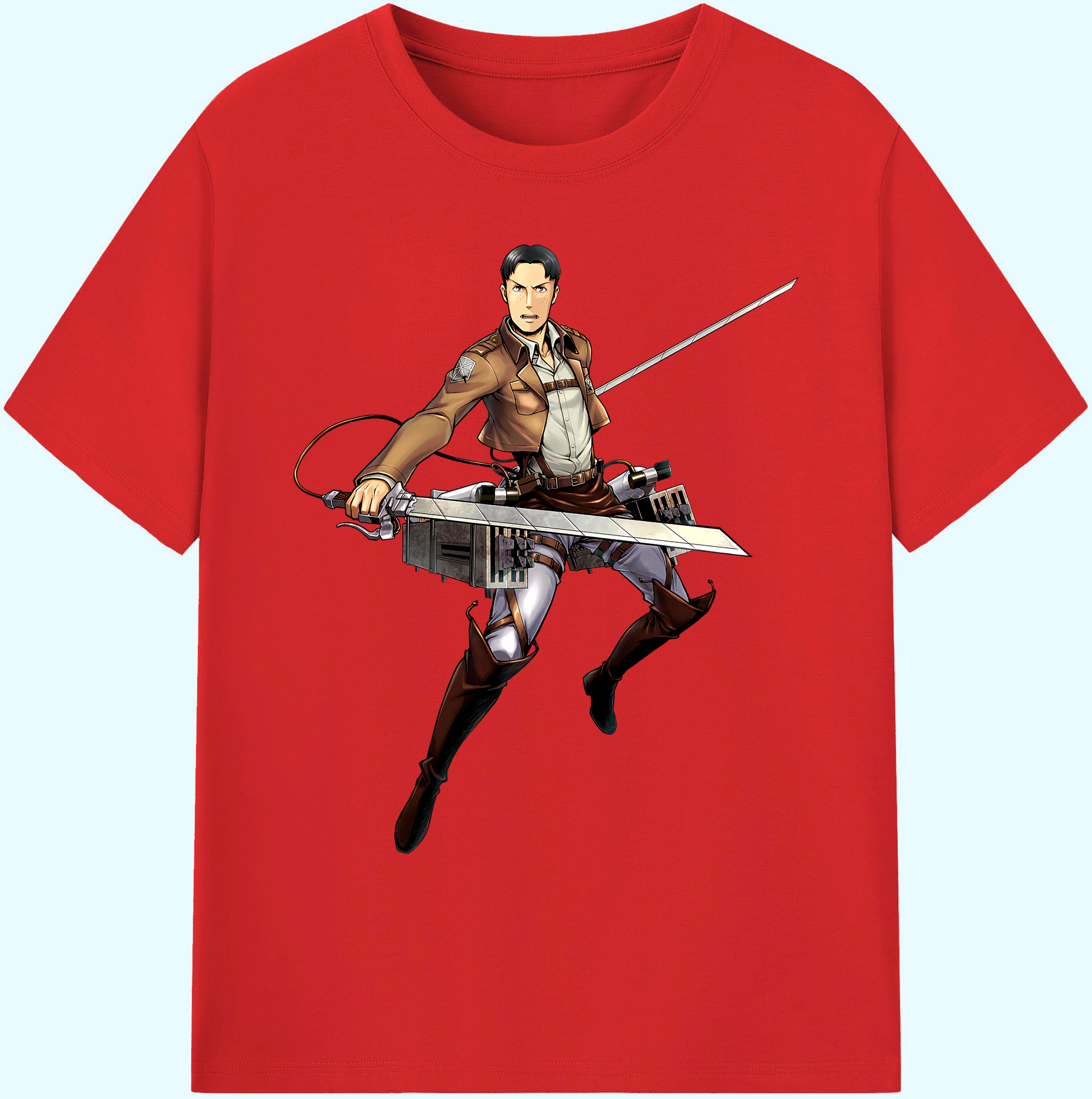 （画像用） 進撃の巨人 Attack on Titan 綿100％ メンズ半袖Tシャツ｜肌触りやわらか＆通気性