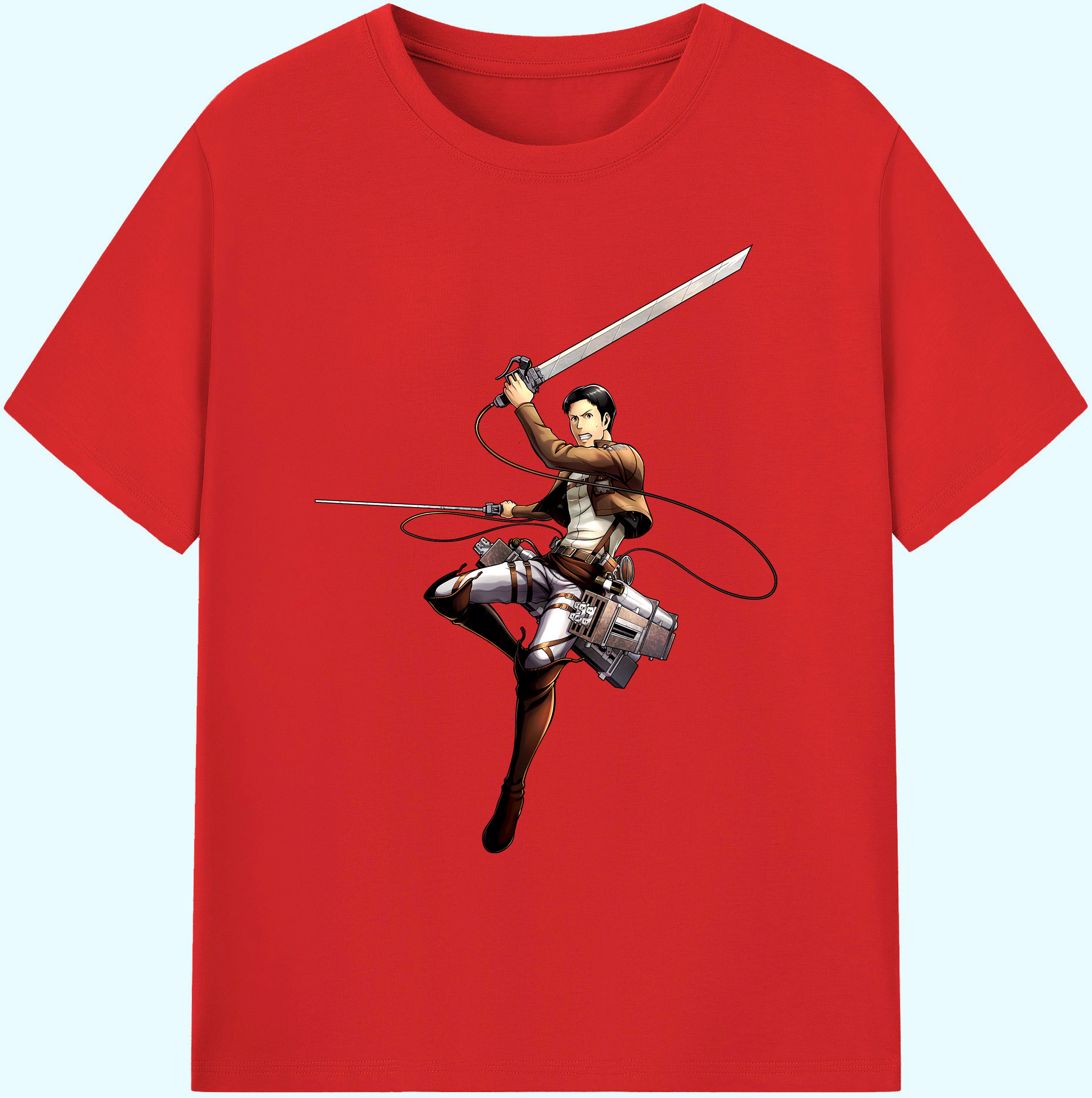 （画像用） 進撃の巨人 Attack on Titan 綿100％ メンズ半袖Tシャツ｜肌触りやわらか＆通気性