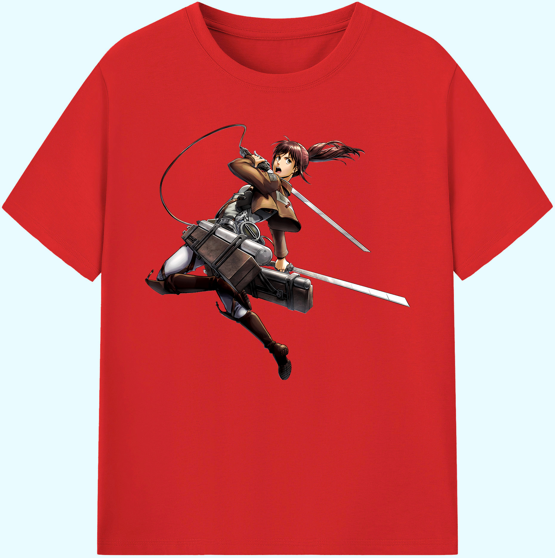（画像用） 進撃の巨人 サシャ·ブラウス Attack on Titan Sasha Blaus 綿100％ メンズ半袖Tシャツ｜肌触りやわらか＆通気性