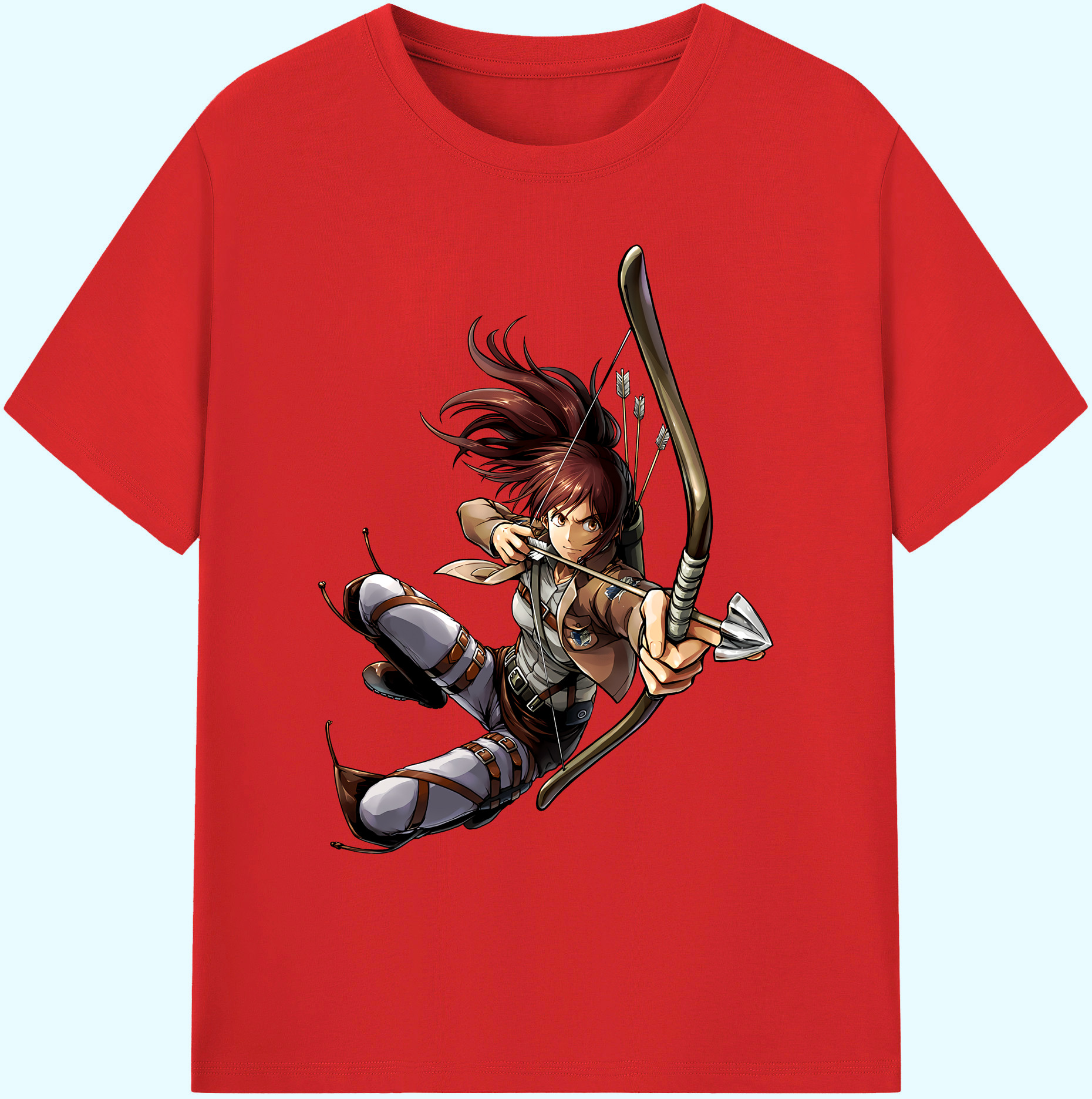 （画像用） 進撃の巨人 サシャ·ブラウス Attack on Titan Sasha Blaus 綿100％ メンズ半袖Tシャツ｜肌触りやわらか＆通気性