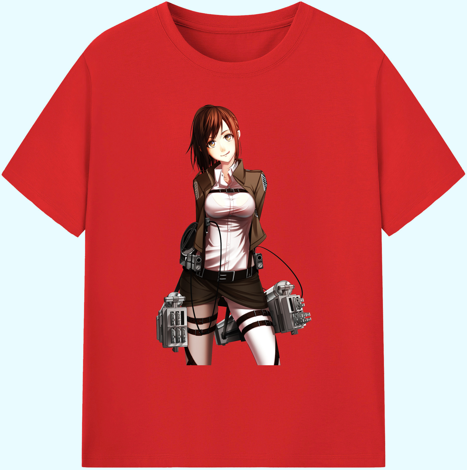（画像用） 進撃の巨人 サシャ·ブラウス Attack on Titan Sasha Blaus 綿100％ メンズ半袖Tシャツ｜肌触りやわらか＆通気性