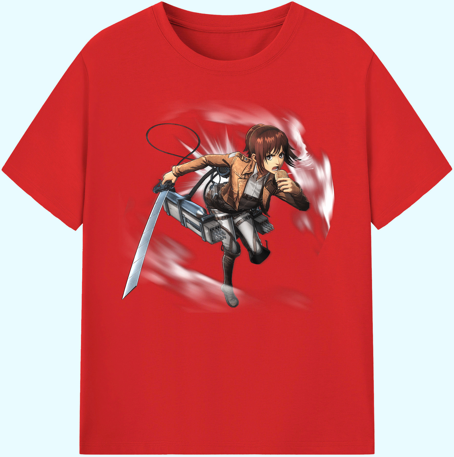 （画像用） 進撃の巨人 サシャ·ブラウス Attack on Titan Sasha Blaus 綿100％ メンズ半袖Tシャツ｜肌触りやわらか＆通気性