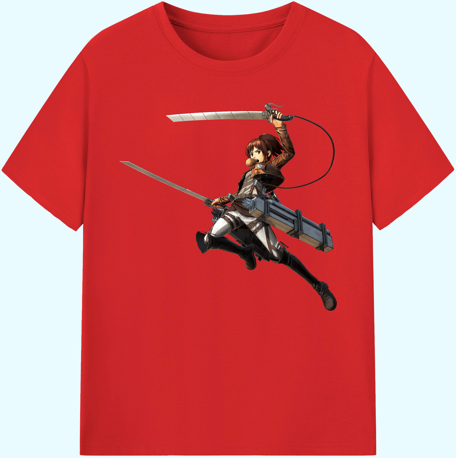 （画像用） 進撃の巨人 サシャ·ブラウス Attack on Titan Sasha Blaus 綿100％ メンズ半袖Tシャツ｜肌触りやわらか＆通気性