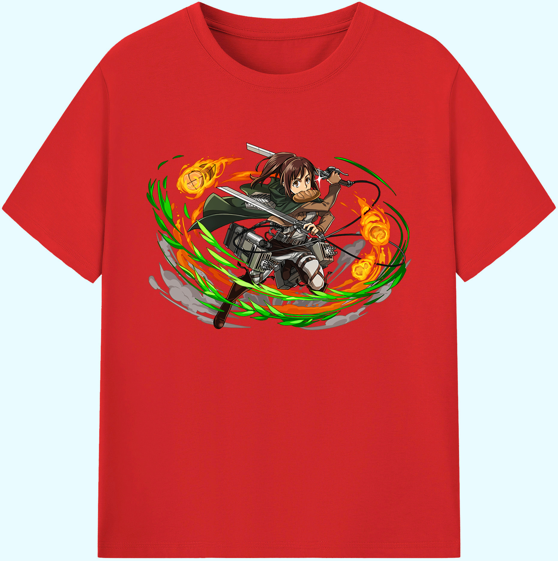 （画像用） 進撃の巨人 サシャ·ブラウス Attack on Titan Sasha Blaus 綿100％ メンズ半袖Tシャツ｜肌触りやわらか＆通気性