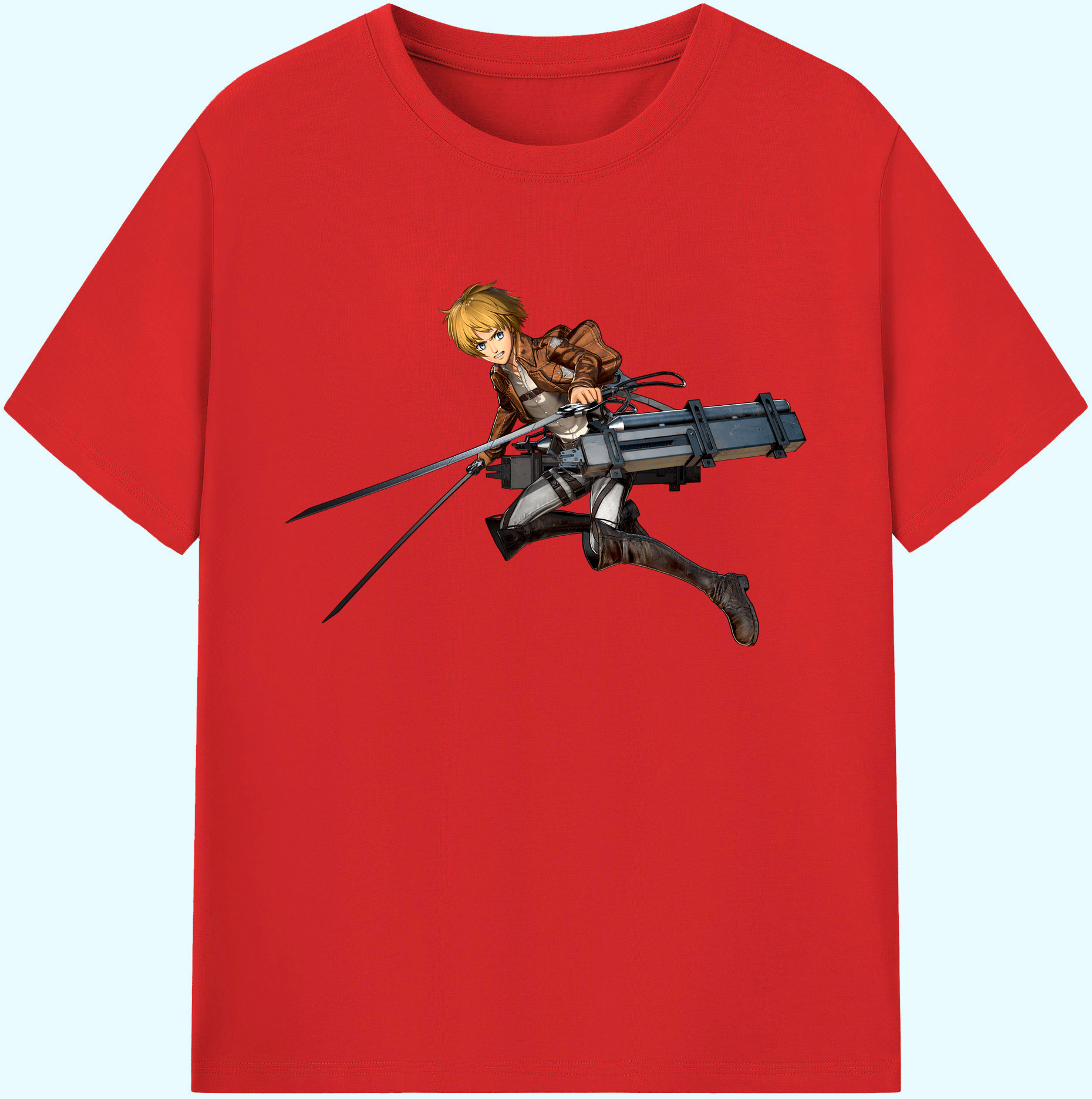 （画像用） 進撃の巨人 アルミン·アルレルト Attack on Titan Armin Arlert 綿100％ メンズ半袖Tシャツ｜肌触りやわらか＆通気性