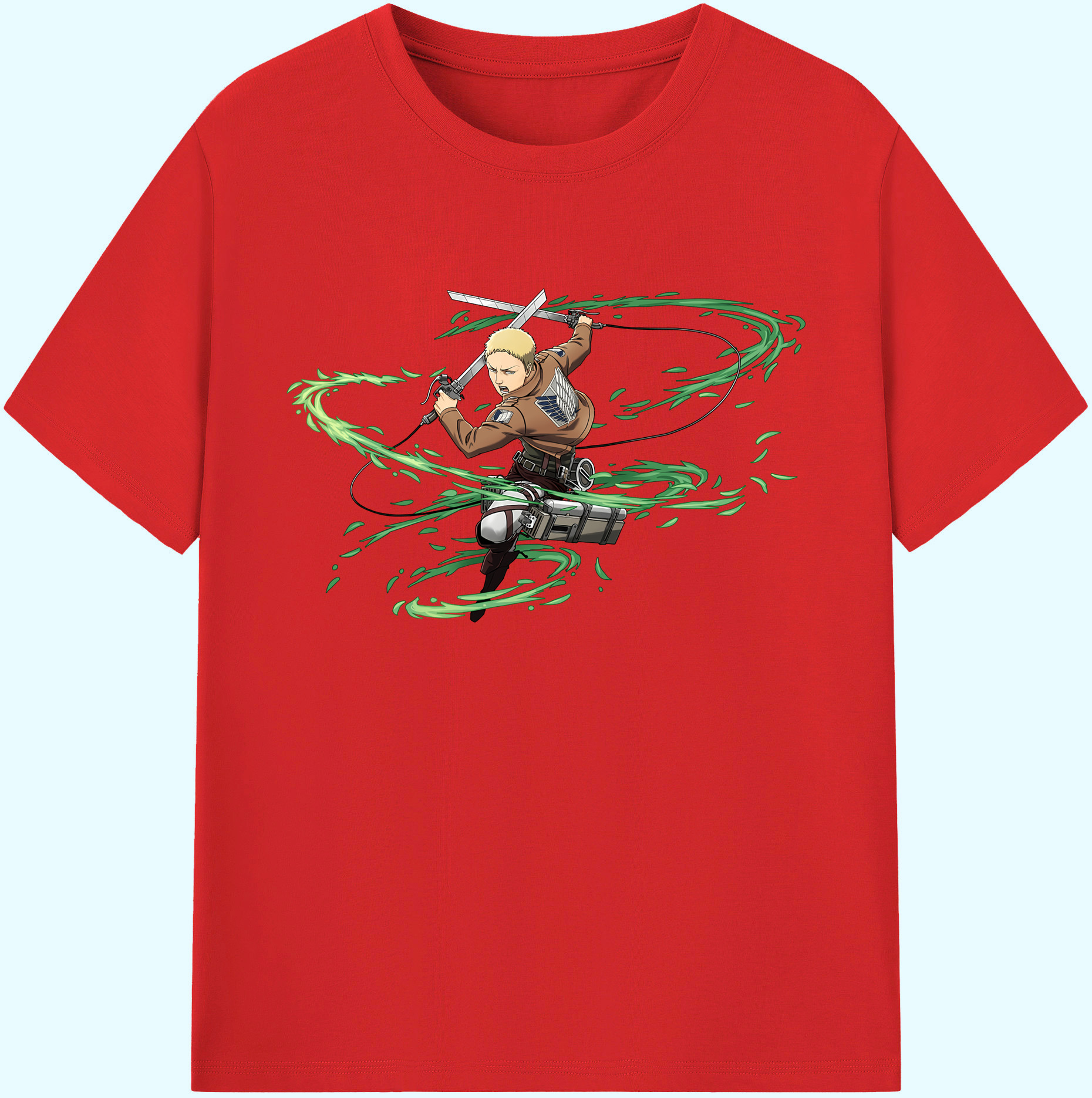 （画像用） 進撃の巨人 ライナー・ブラウン Attack on Titan Reiner Braun 綿100％ メンズ半袖Tシャツ｜肌触りやわらか＆通気性