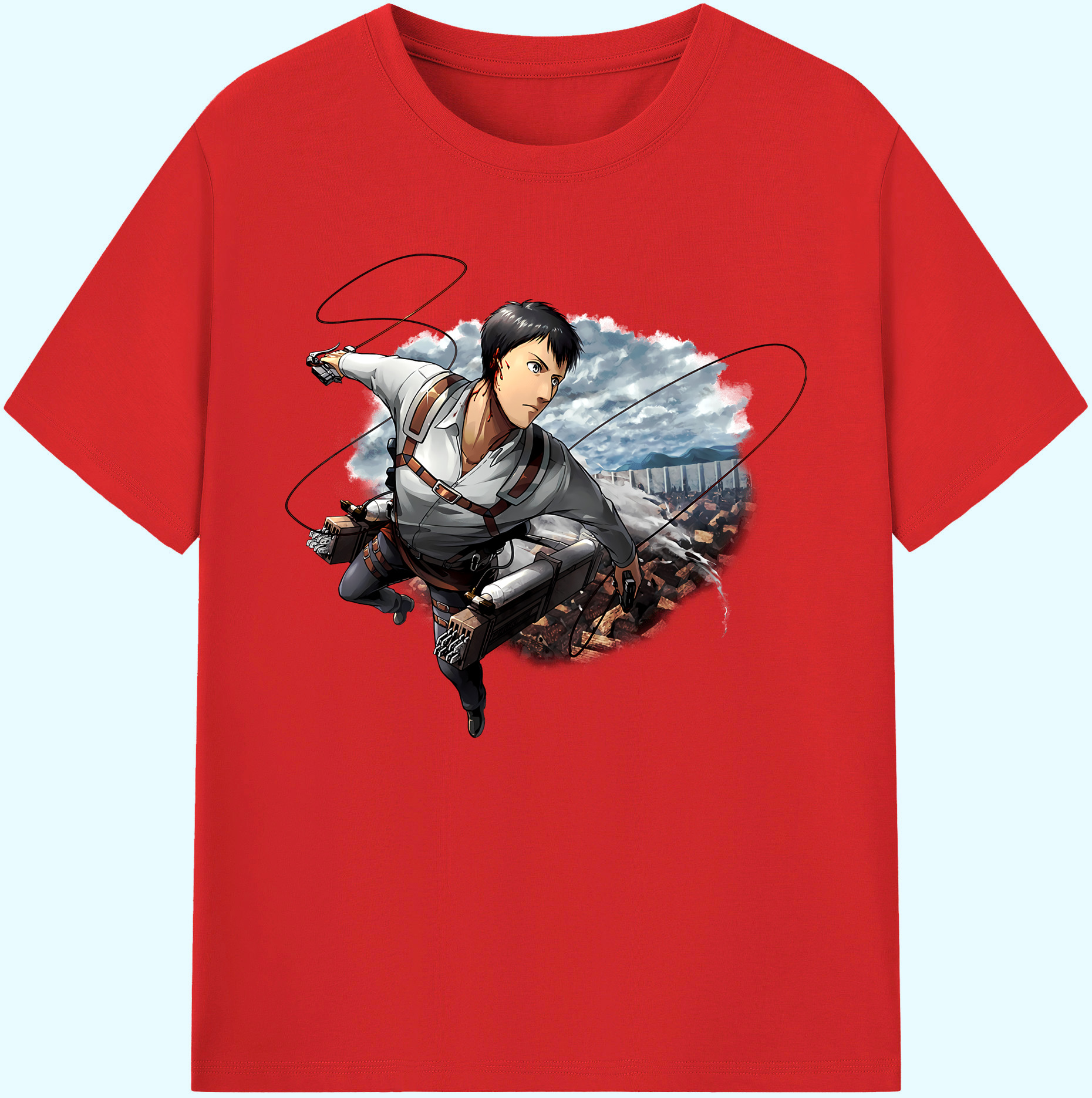 （画像用） 進撃の巨人 ベルトルト・フーバー Attack on Titan Bertholdt Hoover 綿100％ メンズ半袖Tシャツ｜肌触りやわらか＆通気性