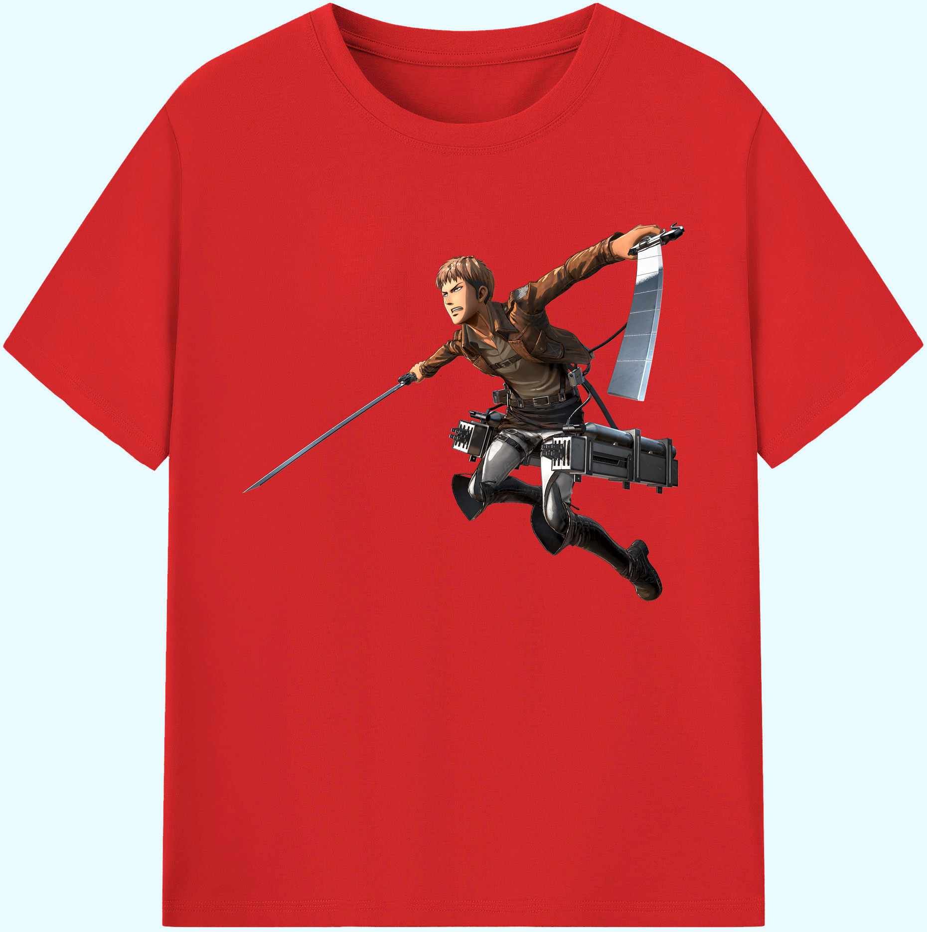 （画像用） 進撃の巨人 ジャン・キルシュタイン Attack on Titan Jean Kirstein 綿100％ メンズ半袖Tシャツ｜肌触りやわらか＆通気性