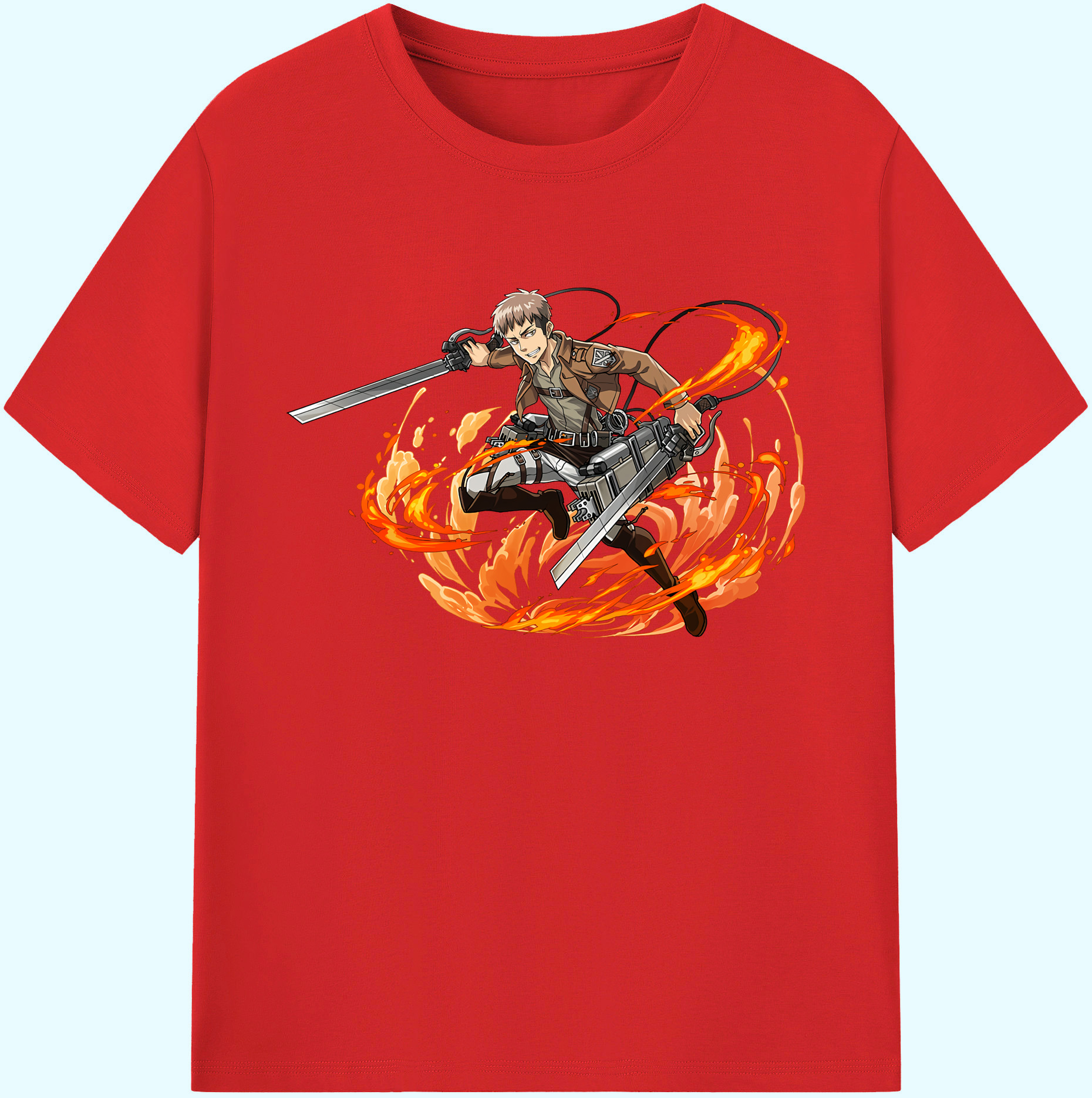 （画像用） 進撃の巨人 ジャン・キルシュタイン Attack on Titan Jean Kirstein 綿100％ メンズ半袖Tシャツ｜肌触りやわらか＆通気性