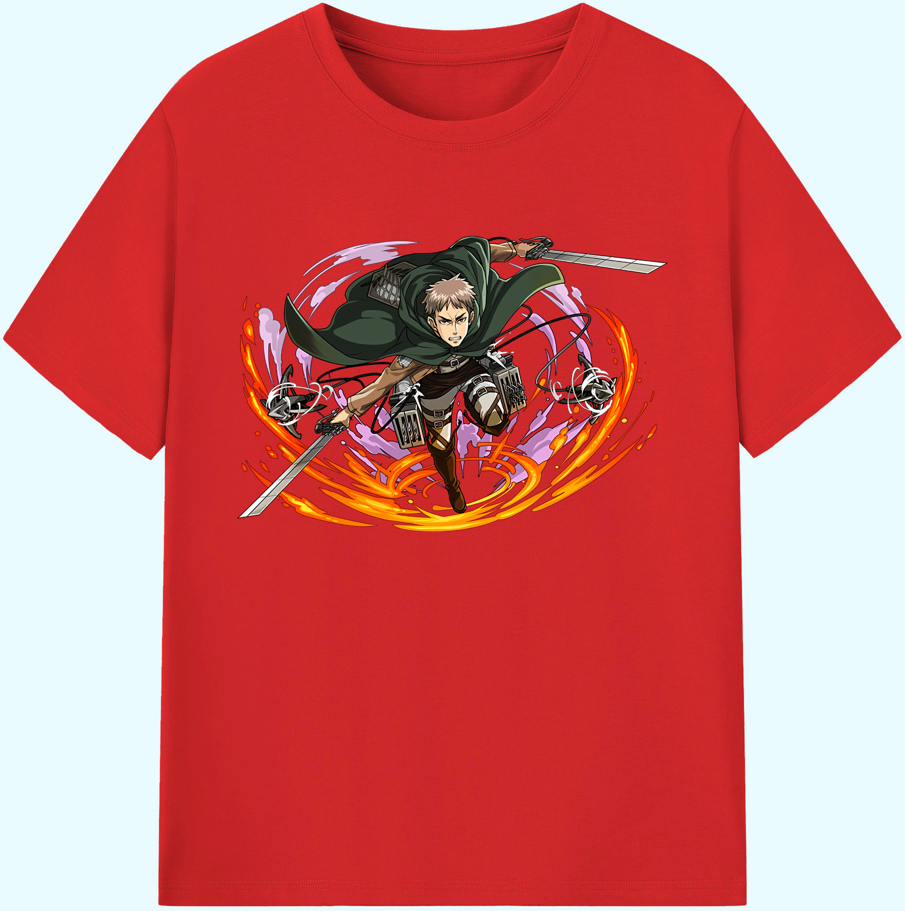 （画像用） 進撃の巨人 ジャン・キルシュタイン Attack on Titan Jean Kirstein 綿100％ メンズ半袖Tシャツ｜肌触りやわらか＆通気性