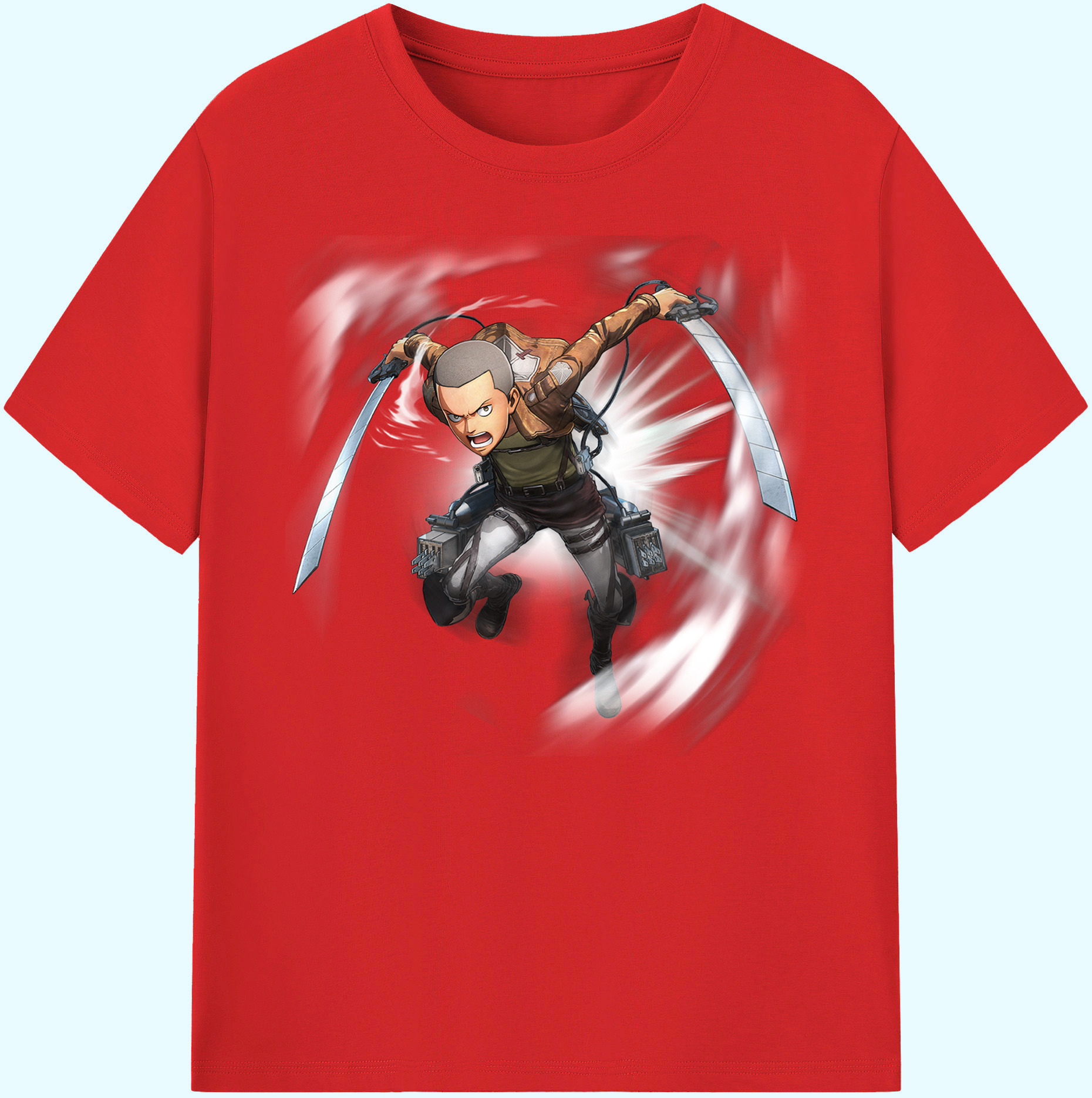 （画像用） 進撃の巨人 コニー·スプリンガー Attack on Titan Connie Springer 綿100％ メンズ半袖Tシャツ｜肌触りやわらか＆通気性