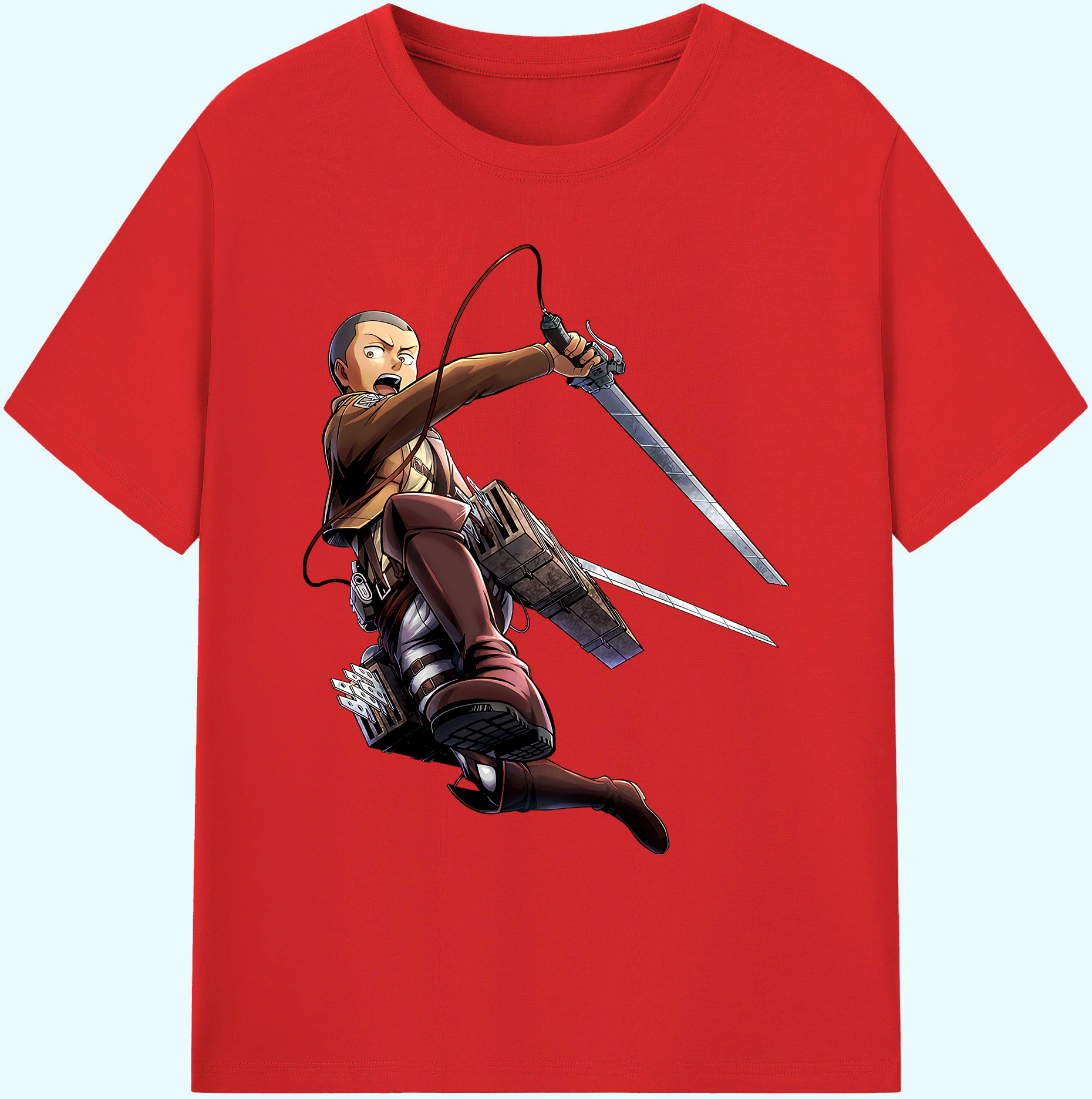 （画像用） 進撃の巨人 コニー·スプリンガー Attack on Titan Connie Springer 綿100％ メンズ半袖Tシャツ｜肌触りやわらか＆通気性