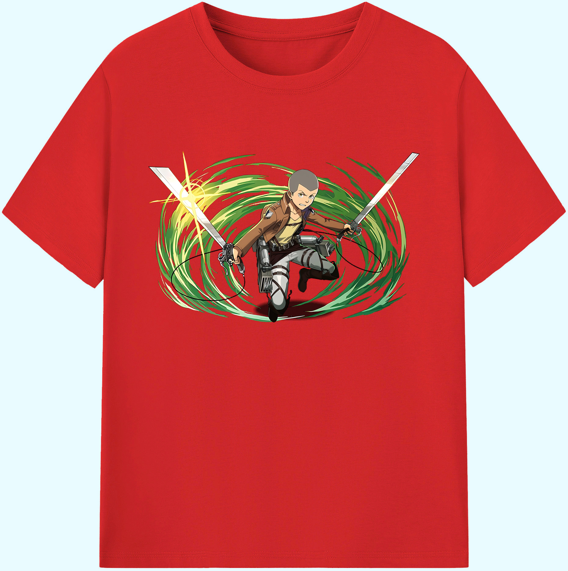 （画像用） 進撃の巨人 コニー·スプリンガー Attack on Titan Connie Springer 綿100％ メンズ半袖Tシャツ｜肌触りやわらか＆通気性