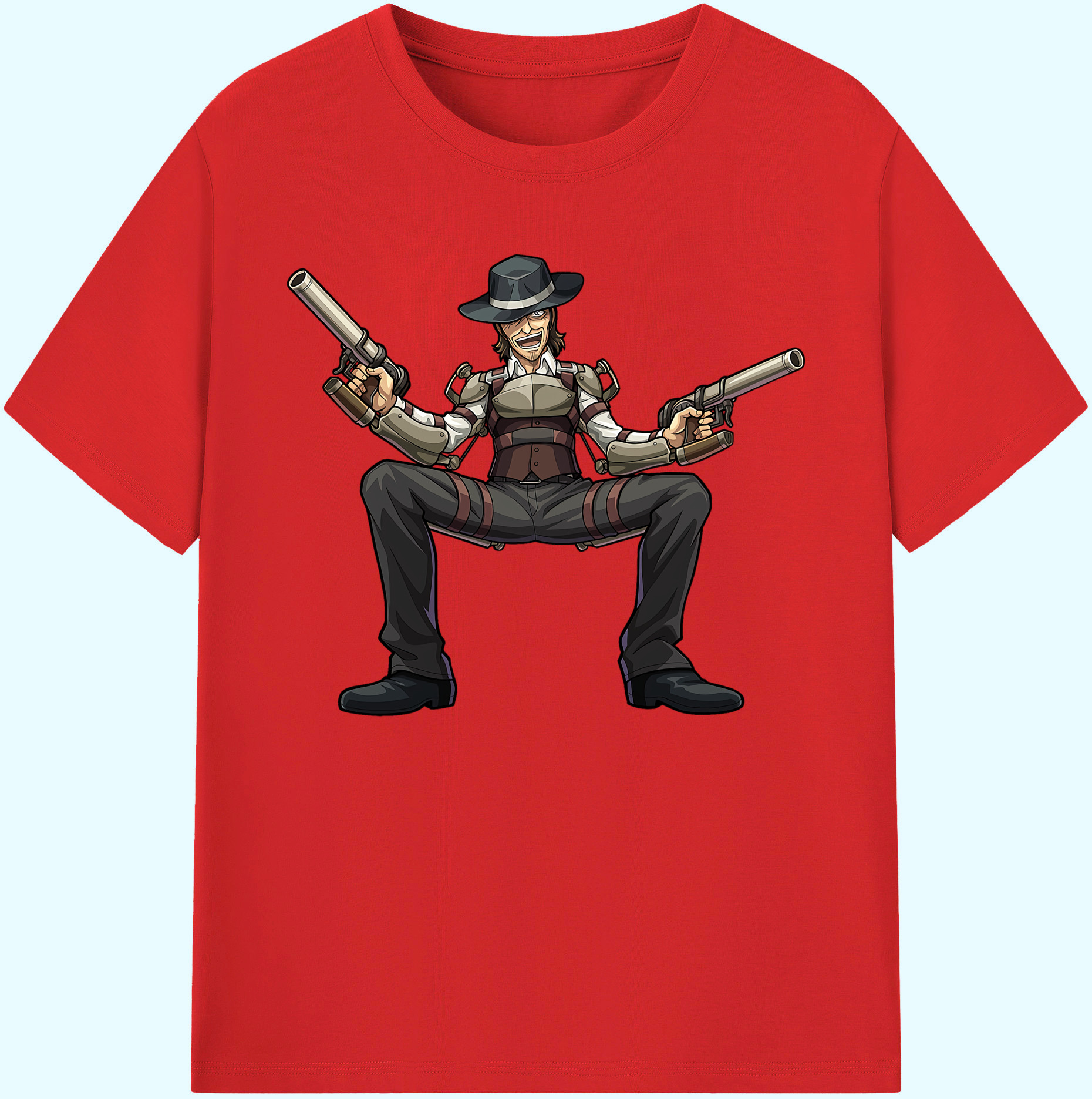 （画像用） 進撃の巨人 ケニー·アッカーマン Attack on Titan Kenny Ackerman 綿100％ メンズ半袖Tシャツ｜肌触りやわらか＆通気性