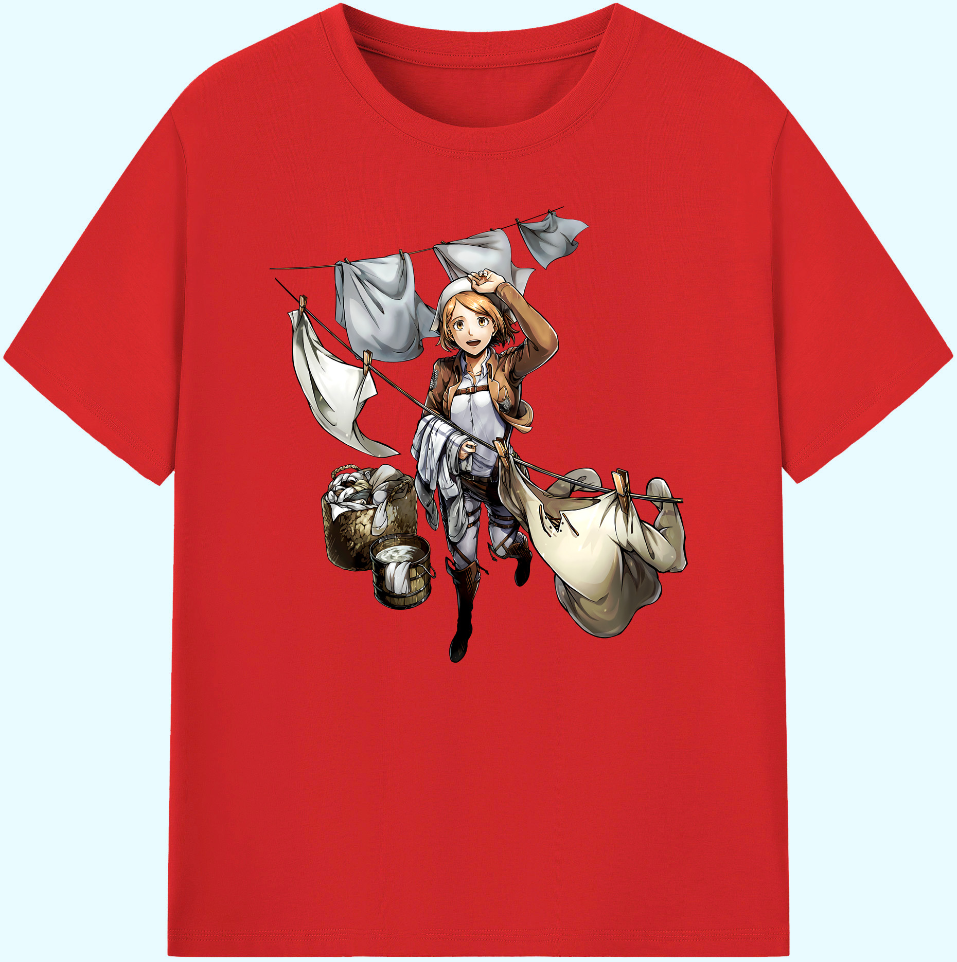 （画像用） 進撃の巨人 ペトラ·ラル Attack on Titan Petra Rall 綿100％ メンズ半袖Tシャツ｜肌触りやわらか＆通気性