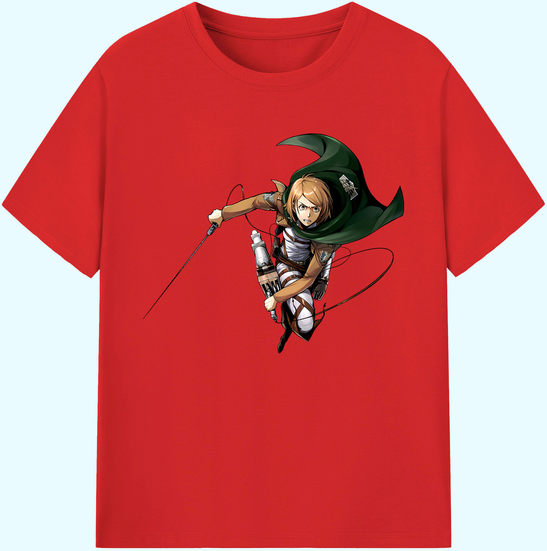 （画像用） 進撃の巨人 ペトラ·ラル Attack on Titan Petra Rall 綿100％ メンズ半袖Tシャツ｜肌触りやわらか＆通気性