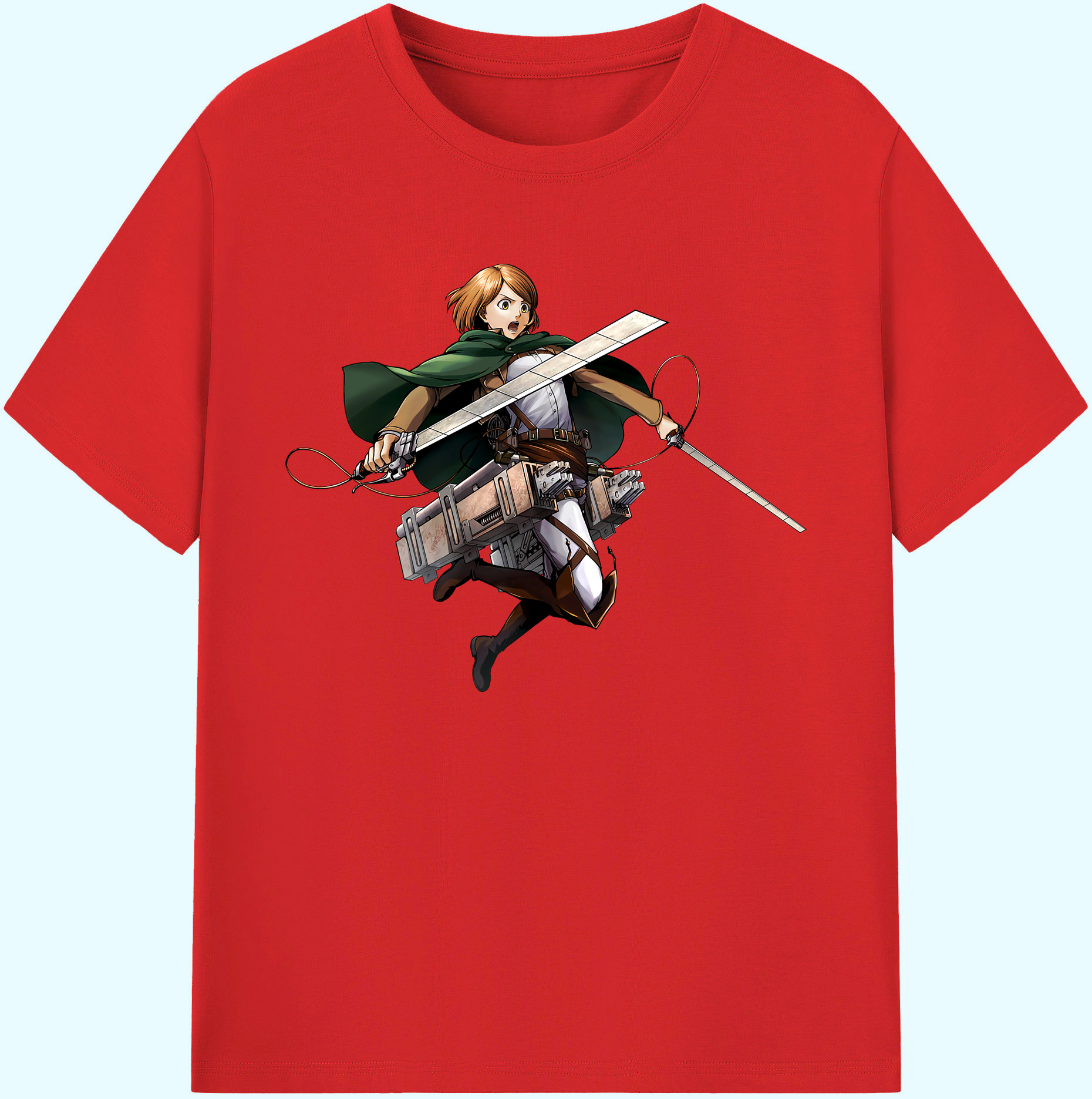 （画像用） 進撃の巨人 ペトラ·ラル Attack on Titan Petra Rall 綿100％ メンズ半袖Tシャツ｜肌触りやわらか＆通気性