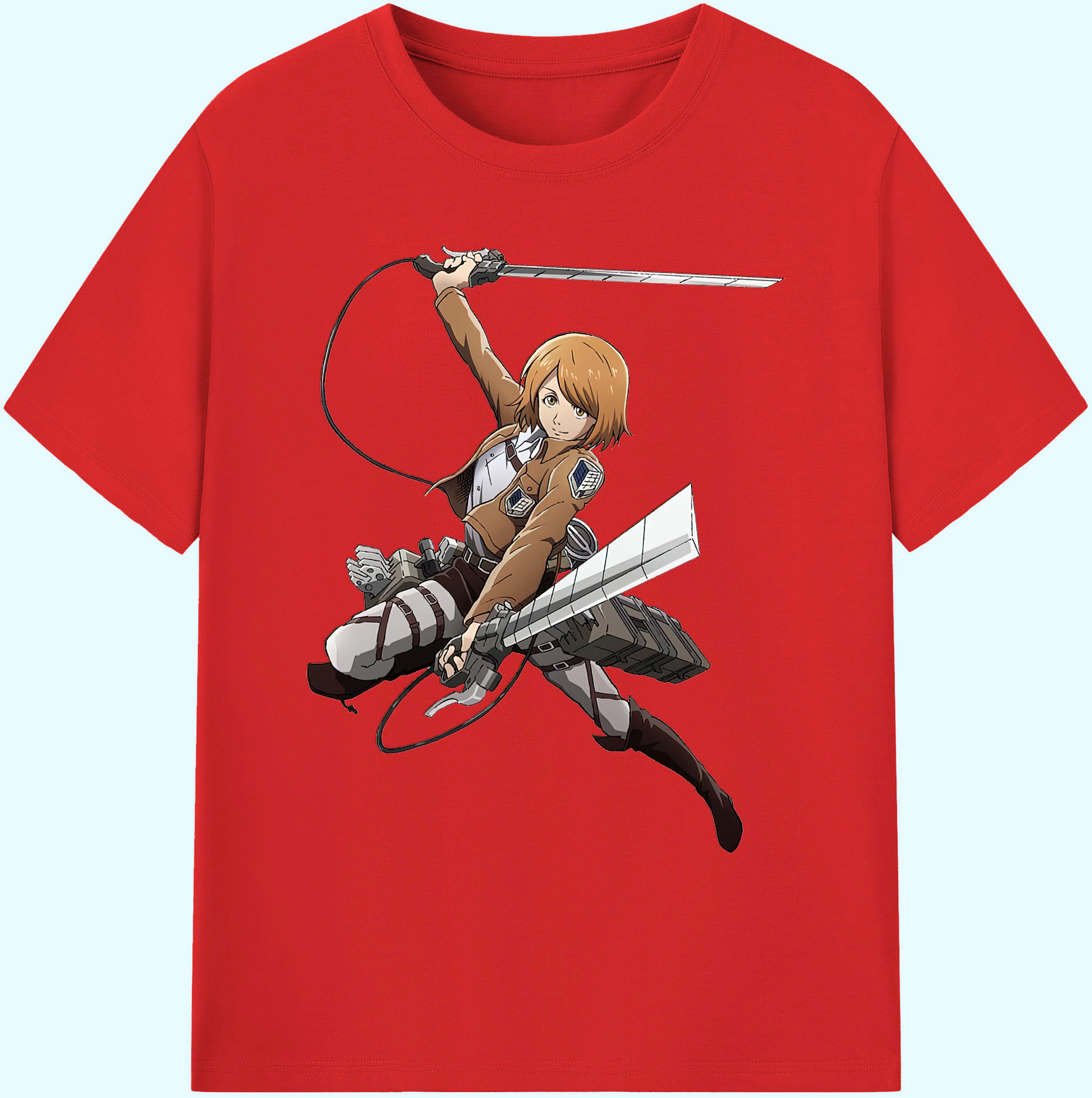 （画像用） 進撃の巨人 ペトラ·ラル Attack on Titan Petra Rall 綿100％ メンズ半袖Tシャツ｜肌触りやわらか＆通気性