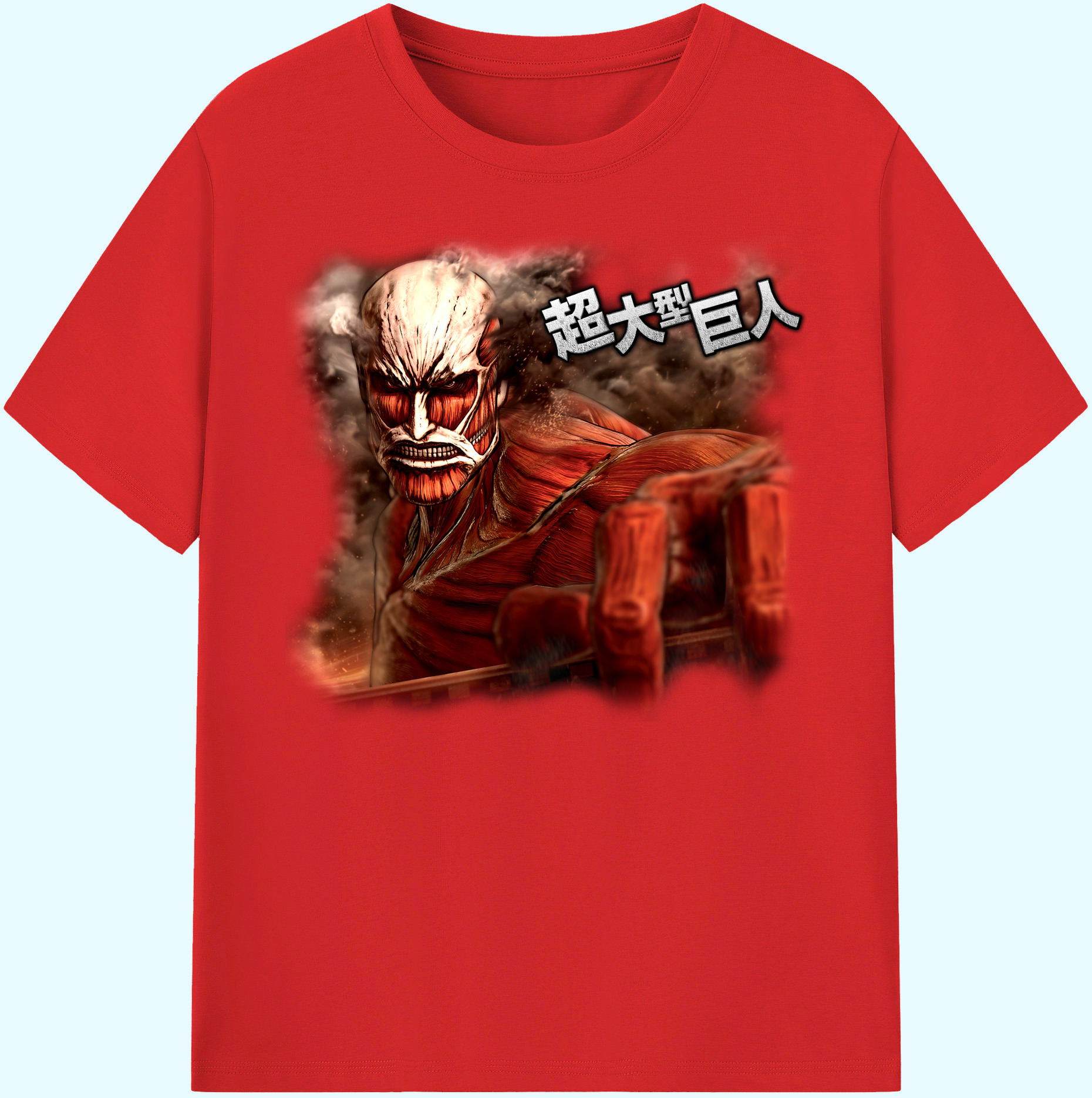 （画像用） 進撃の巨人 Attack on Titan 綿100％ メンズ半袖Tシャツ｜肌触りやわらか＆通気性