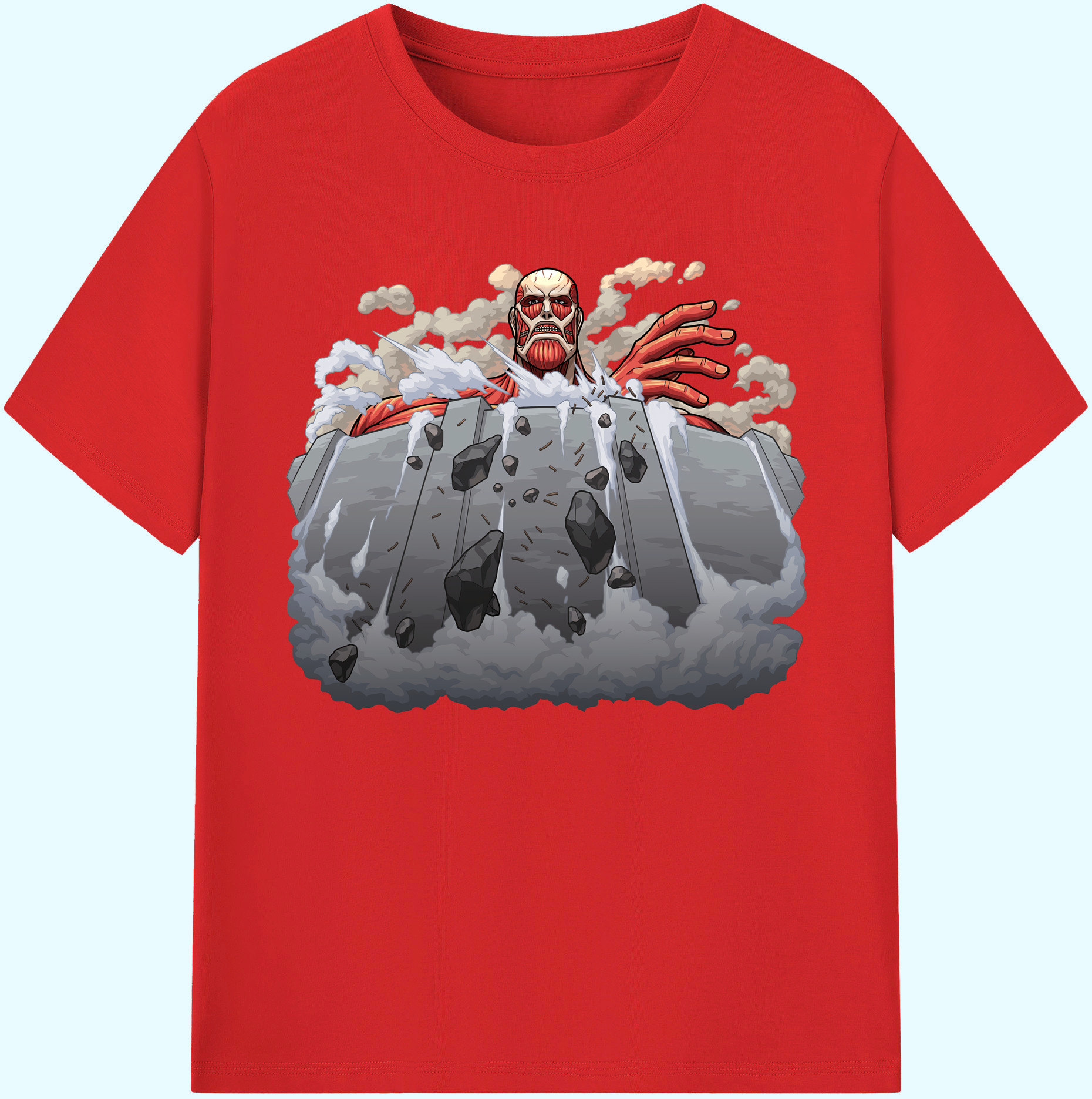 （画像用） 進撃の巨人 Attack on Titan 綿100％ メンズ半袖Tシャツ｜肌触りやわらか＆通気性