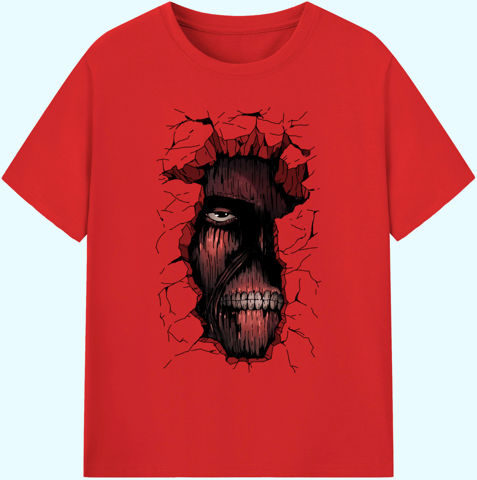 （画像用） 進撃の巨人 Attack on Titan 綿100％ メンズ半袖Tシャツ｜肌触りやわらか＆通気性