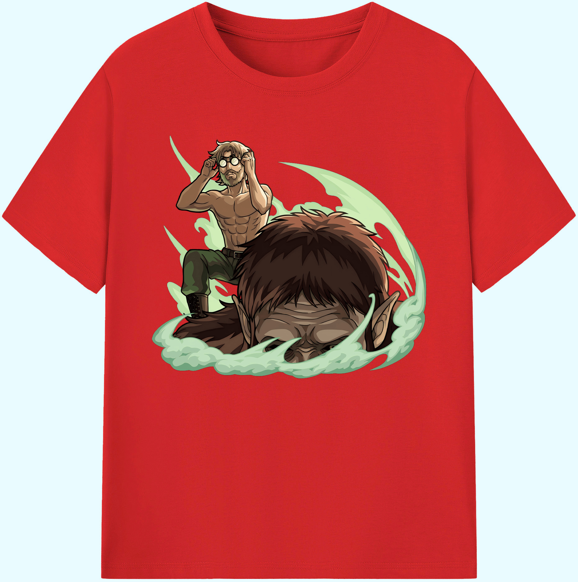 （画像用） 進撃の巨人 Attack on Titan 綿100％ メンズ半袖Tシャツ｜肌触りやわらか＆通気性