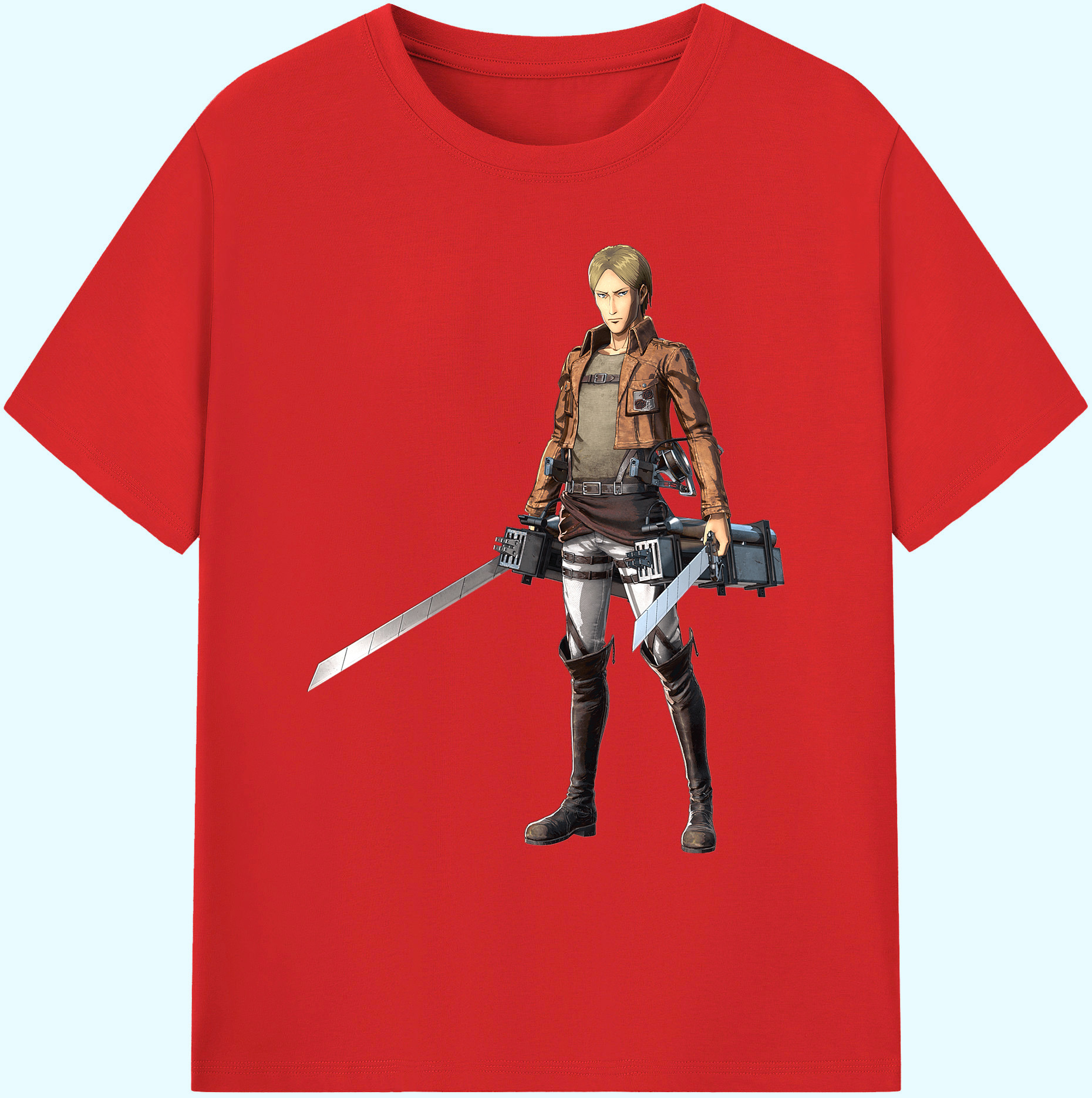 （画像用） 進撃の巨人 Attack on Titan 綿100％ メンズ半袖Tシャツ｜肌触りやわらか＆通気性