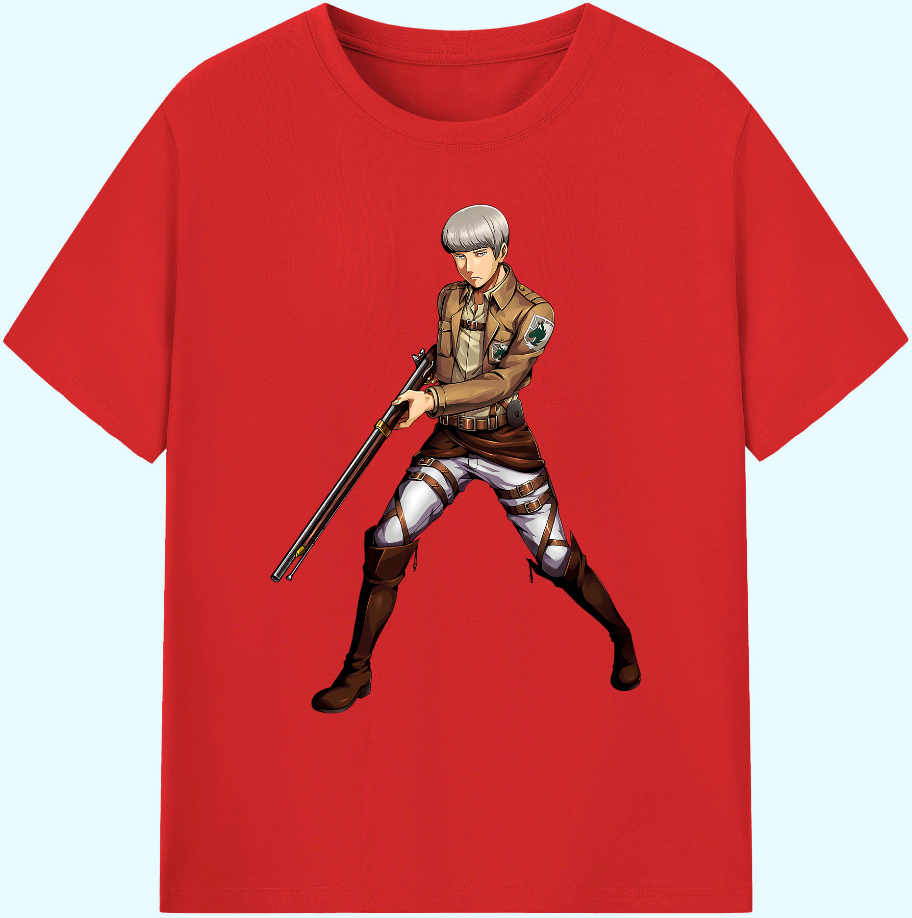 （画像用） 進撃の巨人 Attack on Titan 綿100％ メンズ半袖Tシャツ｜肌触りやわらか＆通気性