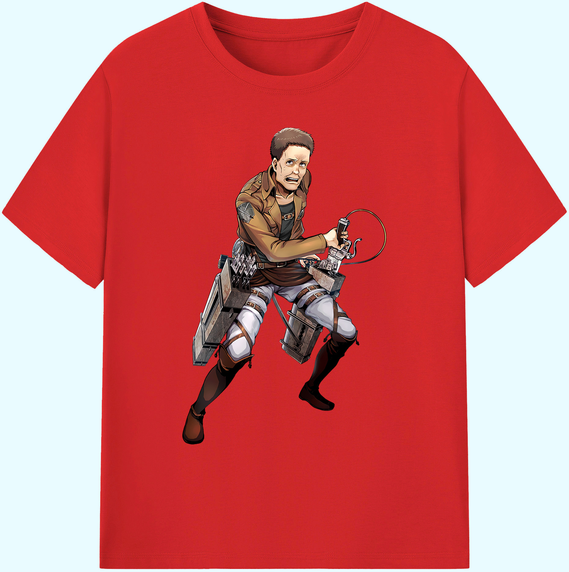 （画像用） 進撃の巨人 Attack on Titan 綿100％ メンズ半袖Tシャツ｜肌触りやわらか＆通気性