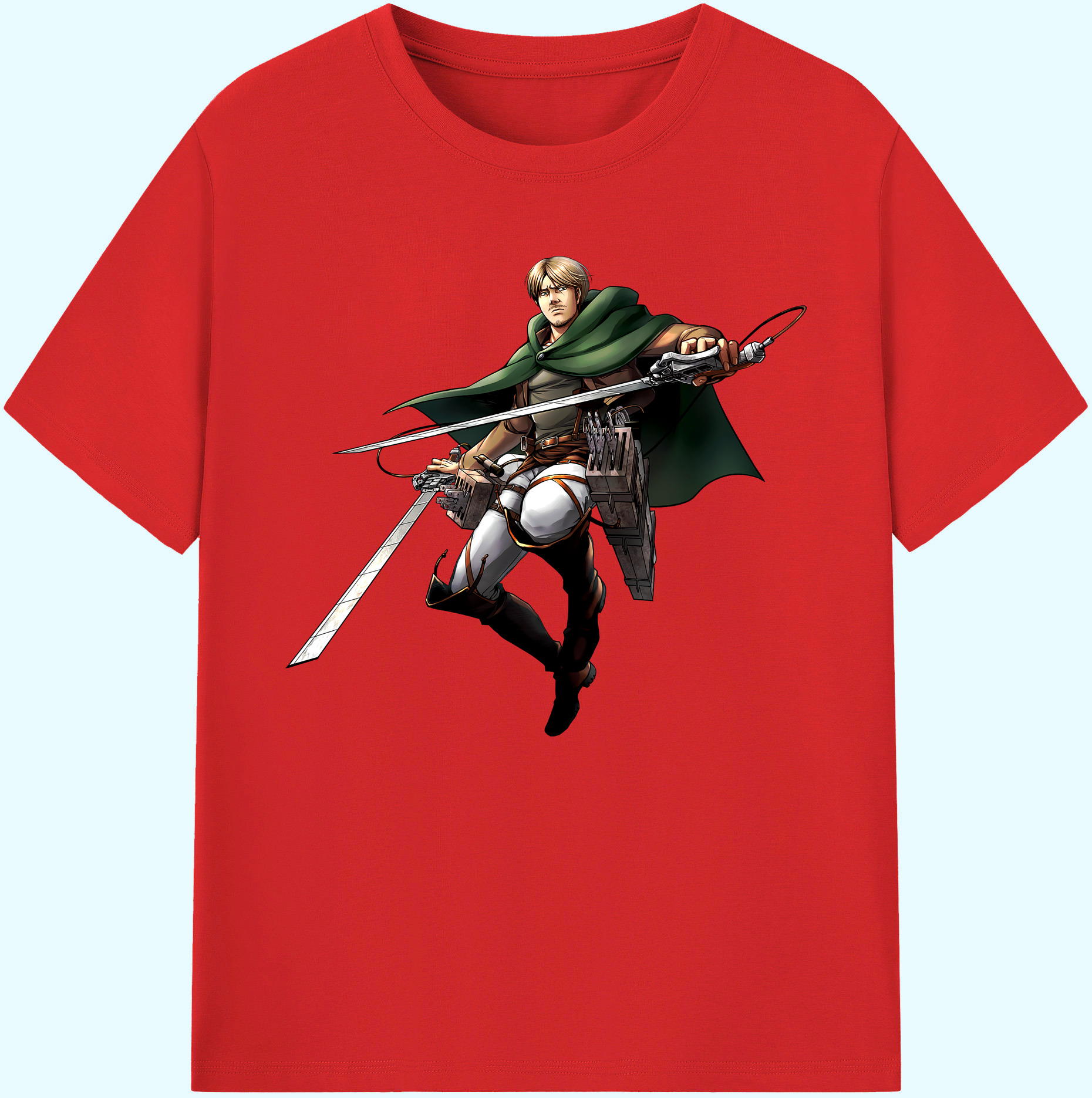 （画像用） 進撃の巨人 Attack on Titan 綿100％ メンズ半袖Tシャツ｜肌触りやわらか＆通気性