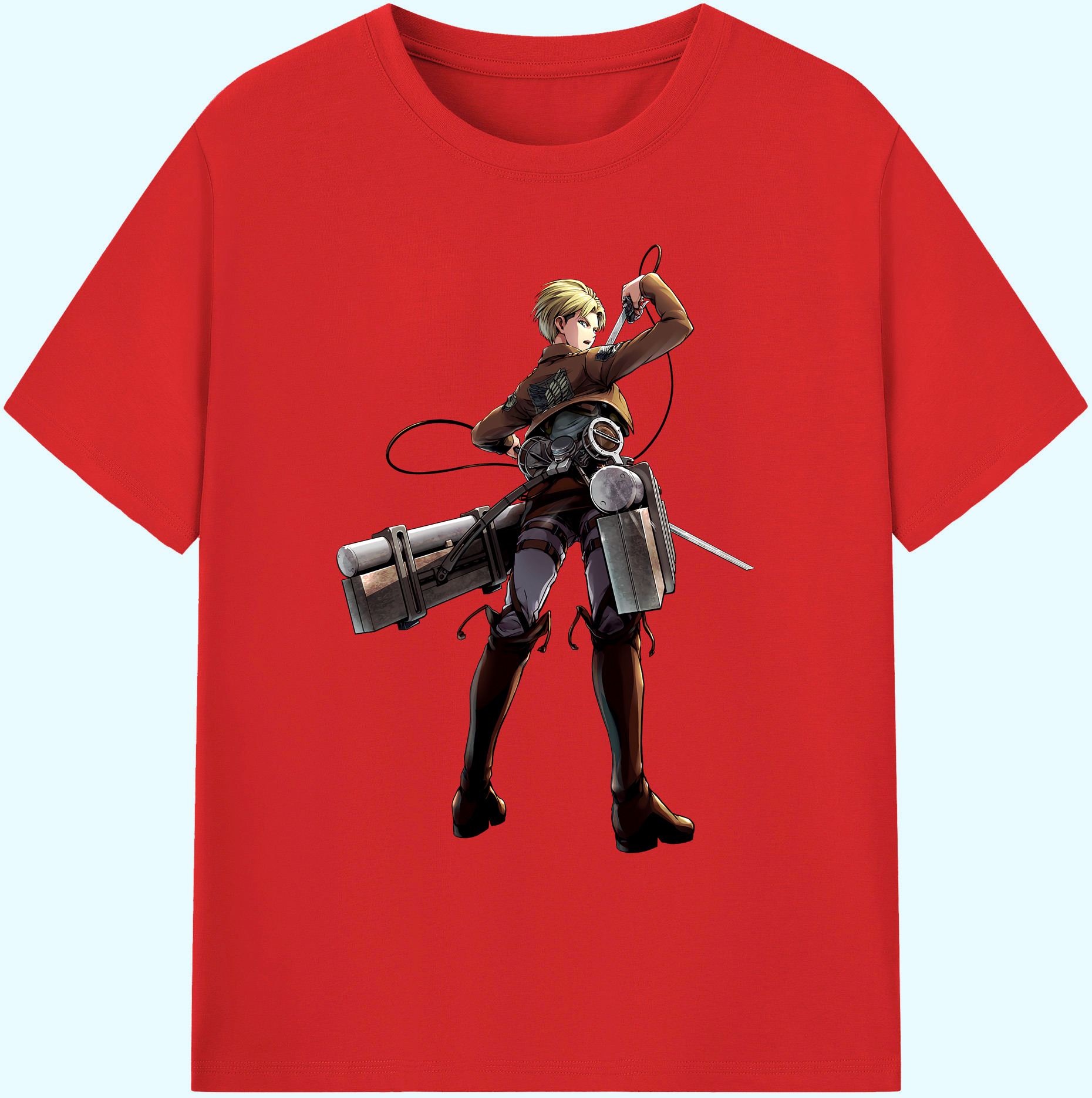（画像用） 進撃の巨人 Attack on Titan 綿100％ メンズ半袖Tシャツ｜肌触りやわらか＆通気性