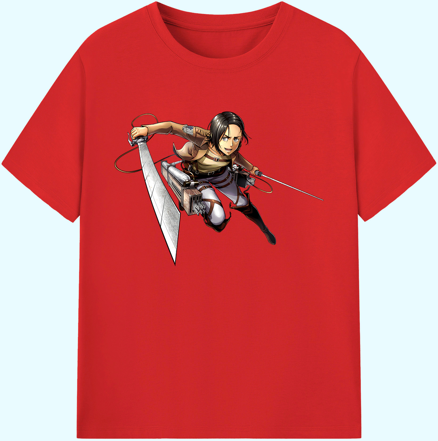（画像用） 進撃の巨人 Attack on Titan 綿100％ メンズ半袖Tシャツ｜肌触りやわらか＆通気性