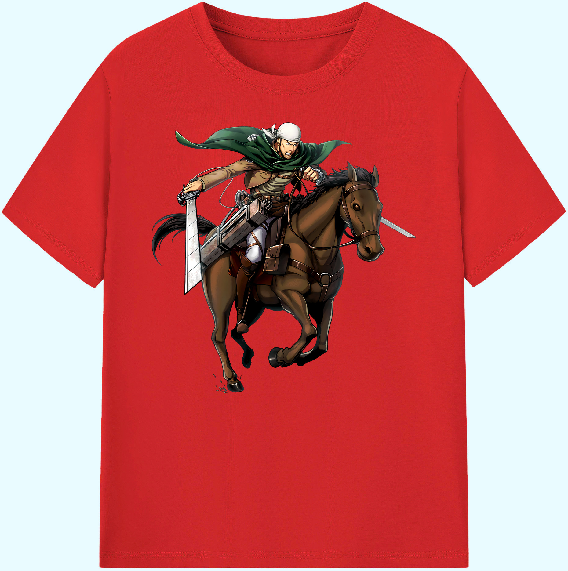 （画像用） 進撃の巨人 Attack on Titan 綿100％ メンズ半袖Tシャツ｜肌触りやわらか＆通気性