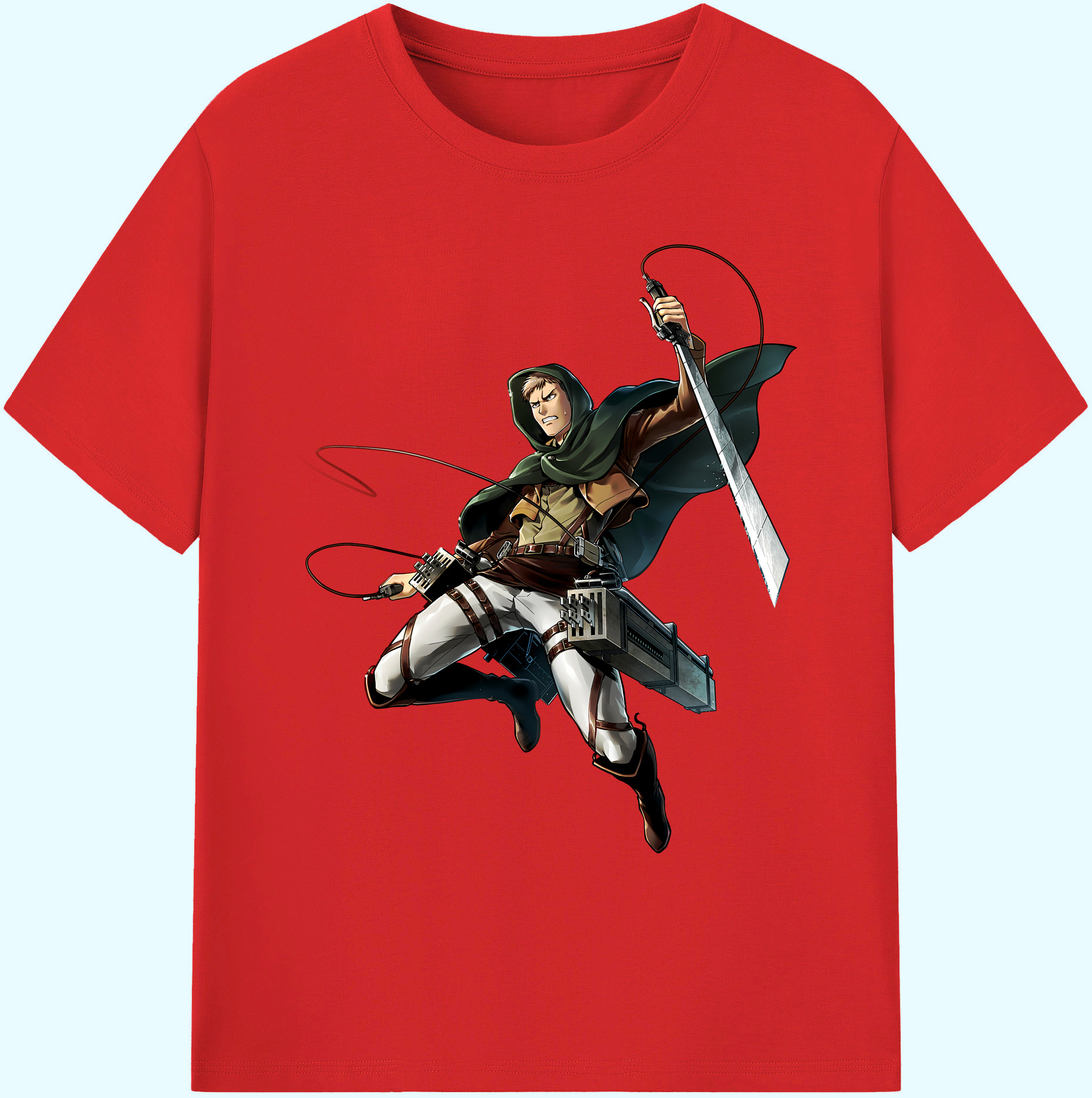 （画像用） 進撃の巨人 Attack on Titan 綿100％ メンズ半袖Tシャツ｜肌触りやわらか＆通気性