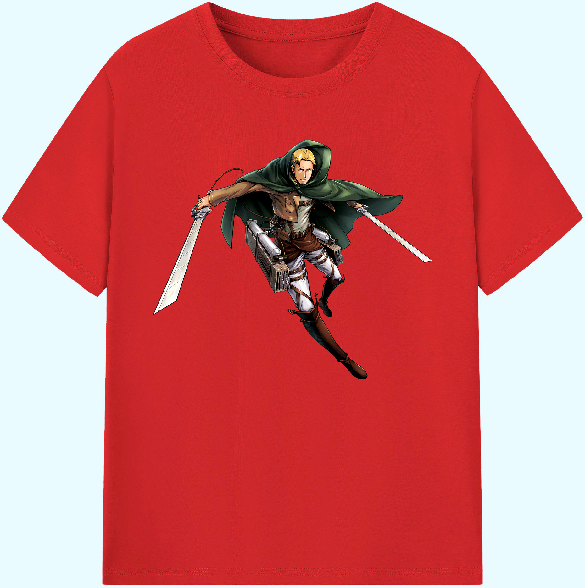 （画像用） 進撃の巨人 Attack on Titan 綿100％ メンズ半袖Tシャツ｜肌触りやわらか＆通気性